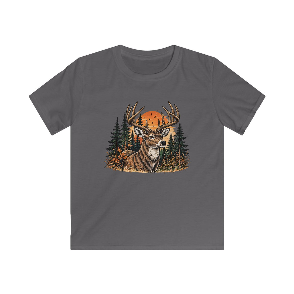 Wild Buck Sunset Youth Softstyle Tee