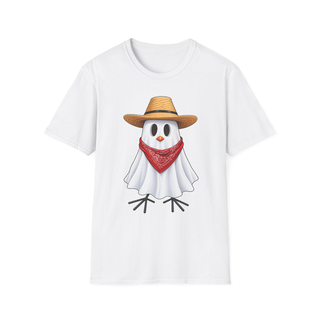 Ghost Chicken Cowboy Halloween Tee 👻🐔