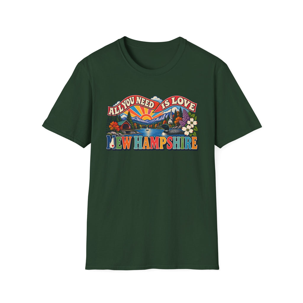 New Hampshire Retro 'All You Need Is Love' T-Shirt
