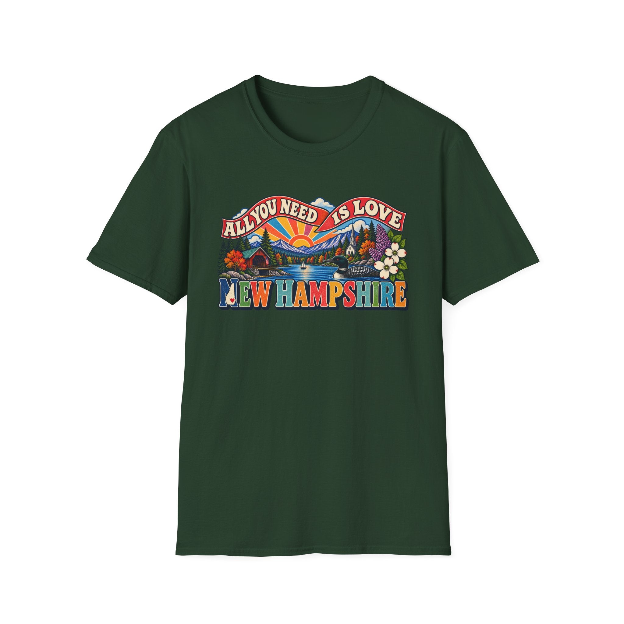 New Hampshire Retro 'All You Need Is Love' T-Shirt