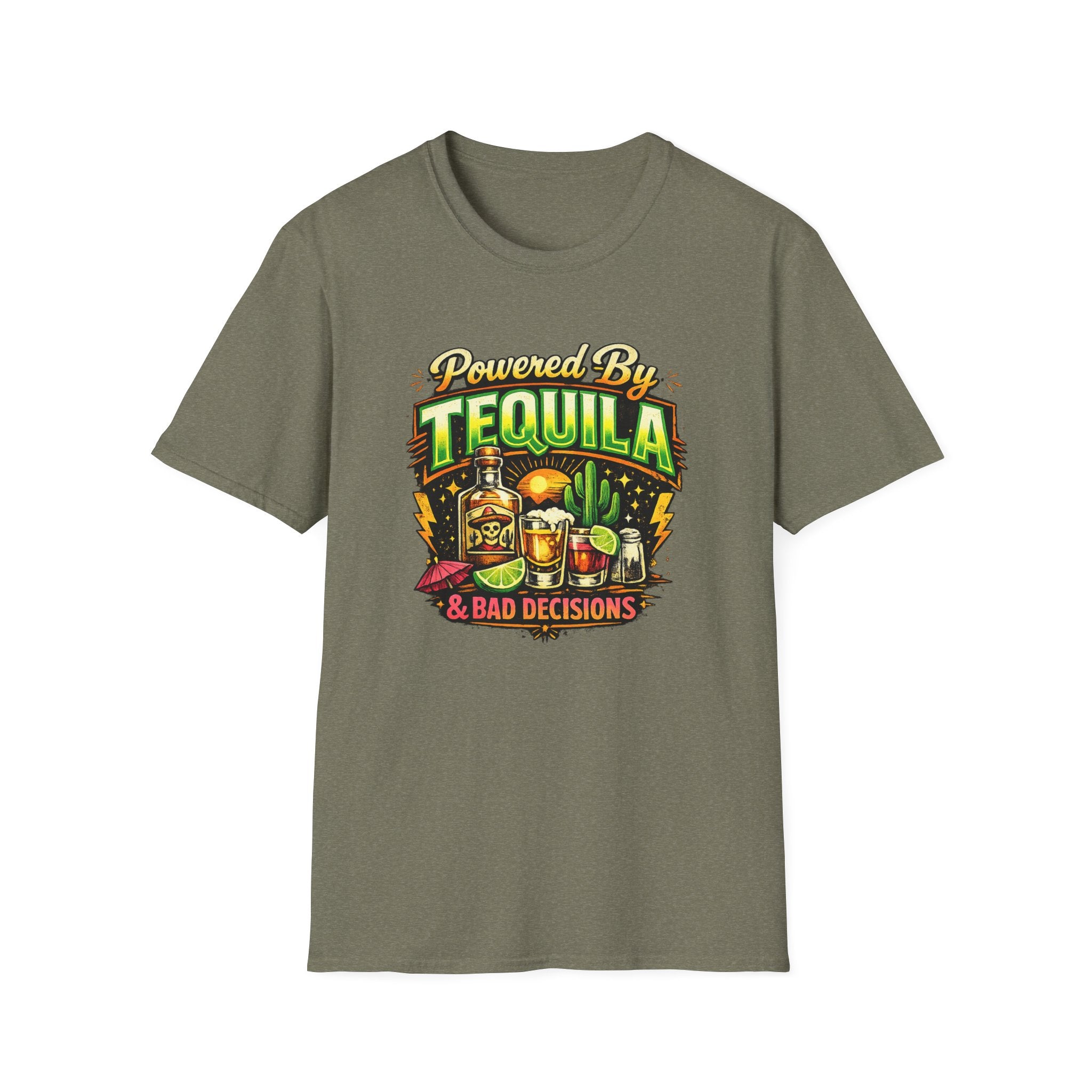 Tequila & Bad Decisions T-Shirt — Funny Bar Party Drinking Tee