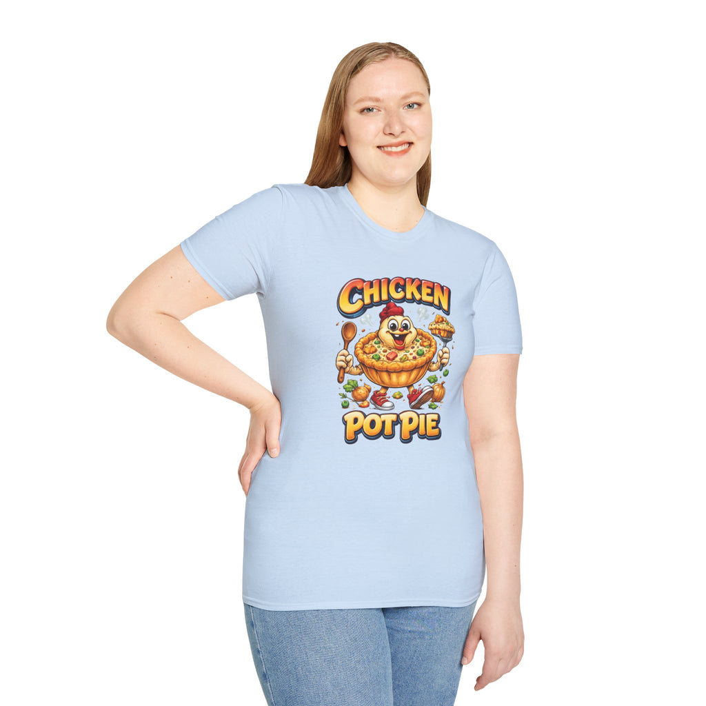 Comical Chicken Pot Pie T-Shirt — Funny Pie Lover Graphic Tee