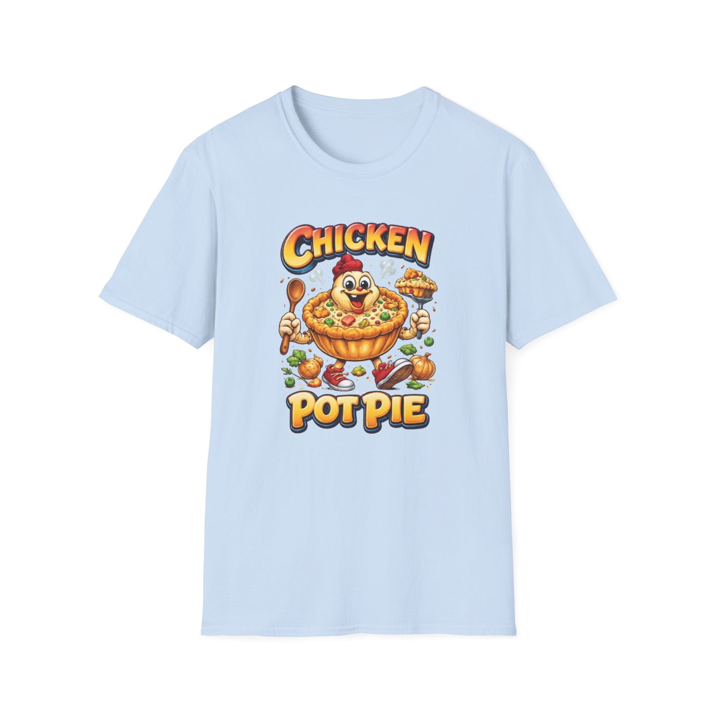 Comical Chicken Pot Pie T-Shirt — Funny Pie Lover Graphic Tee