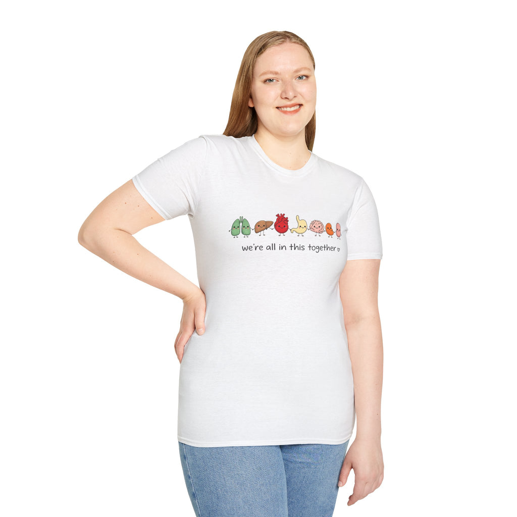 We're All in This Together Cute Organ Organs T-Shirt