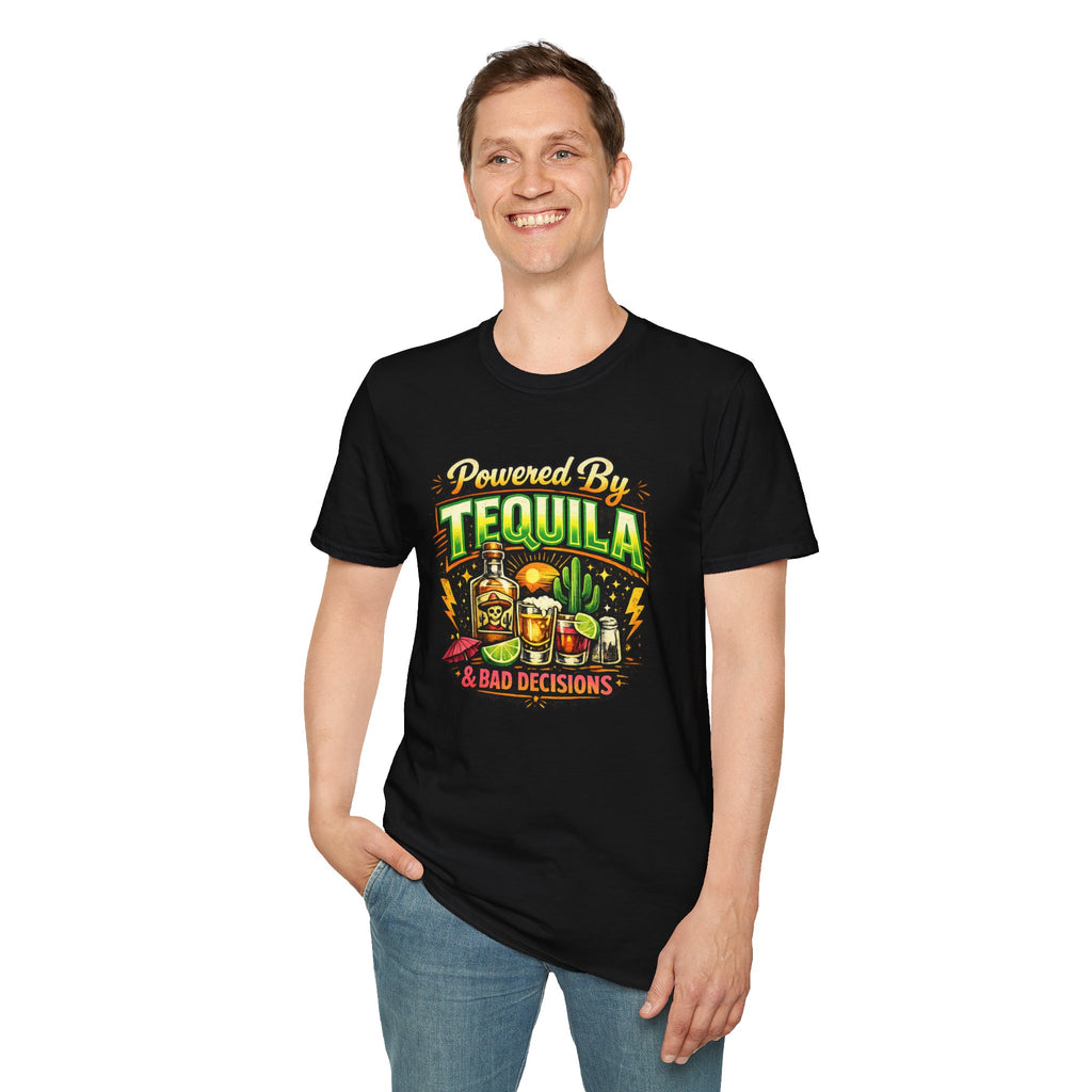 Tequila & Bad Decisions T-Shirt — Funny Bar Party Drinking Tee