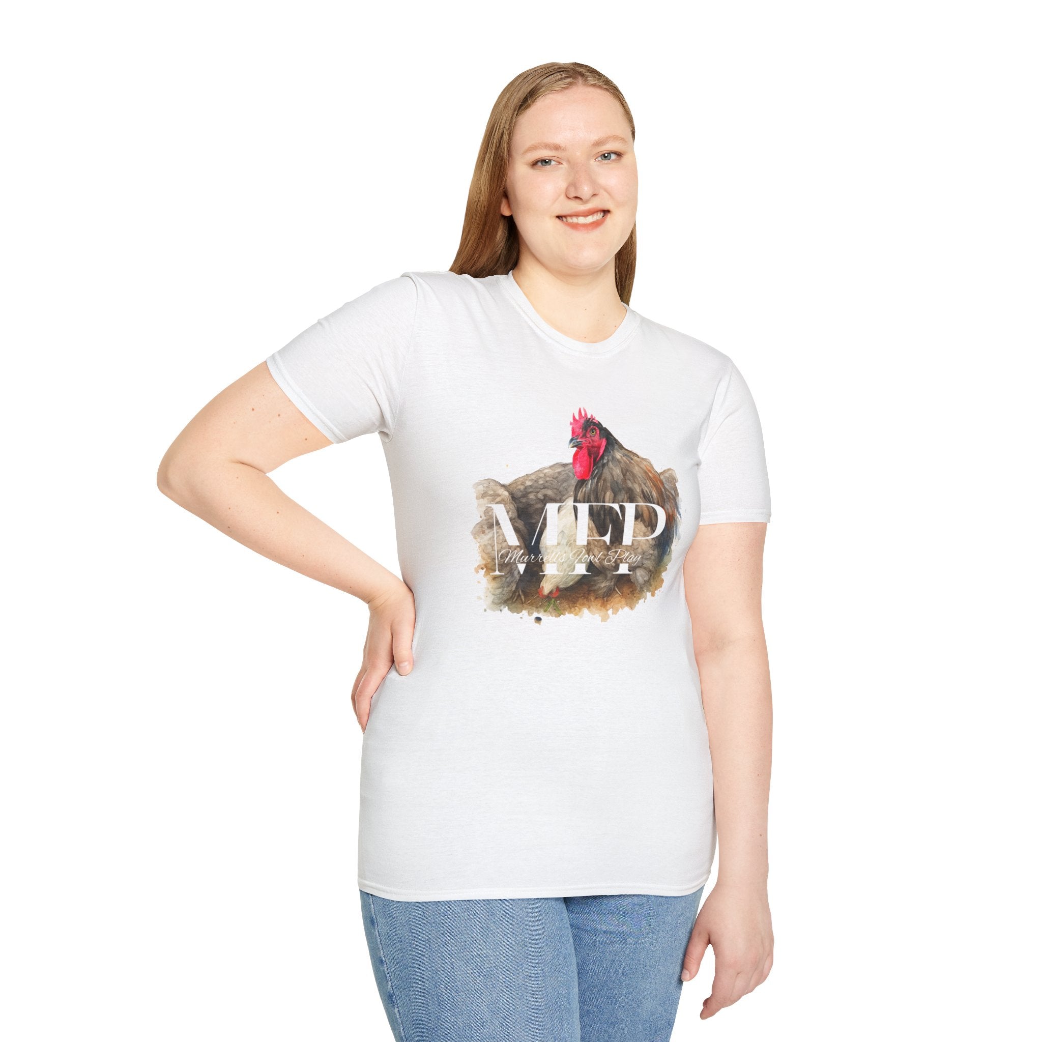 Watercolor Chicken Art T-Shirt, Animal Lover Tee, Farmhouse Style Shirt, Gift for Chicken Enthusiasts, Vintage Animal Art, Funny Farm Shirt