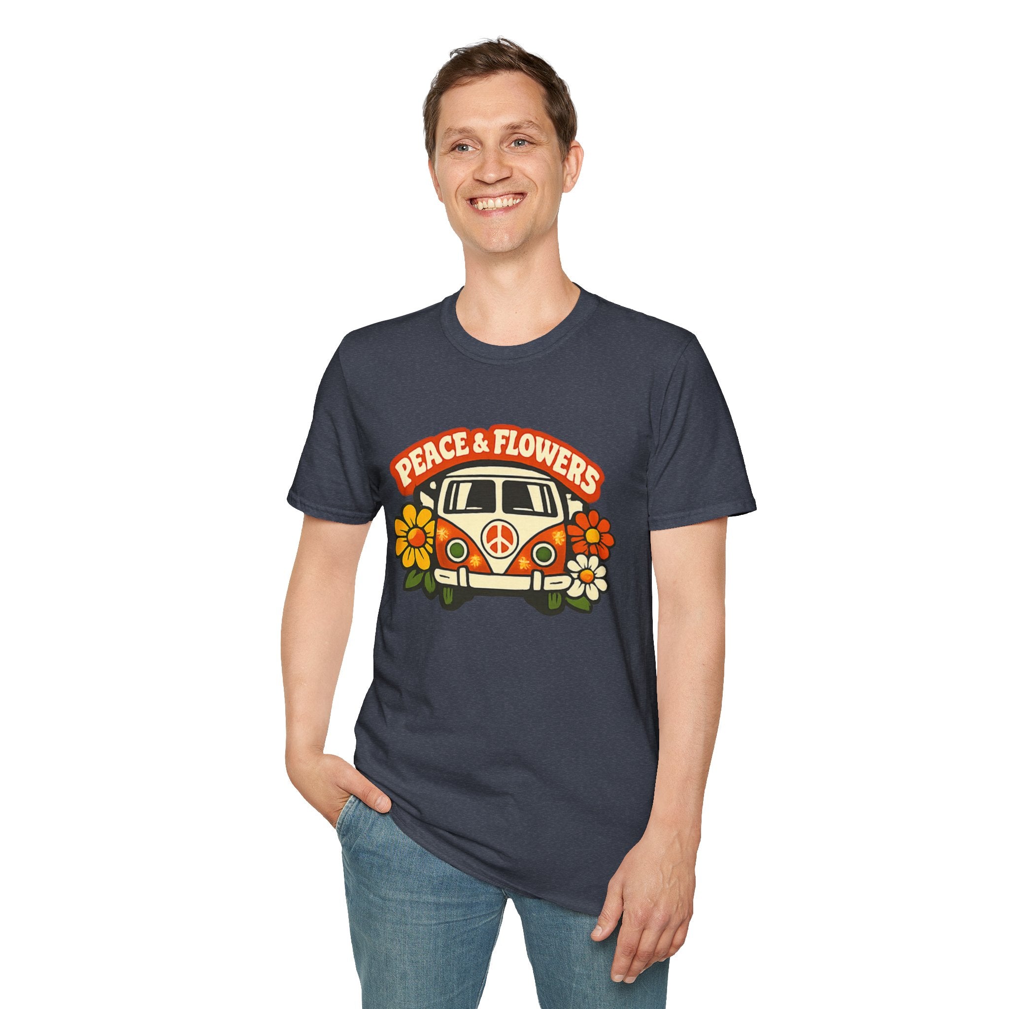 Hippie Van Peace & Flowers T-Shirt