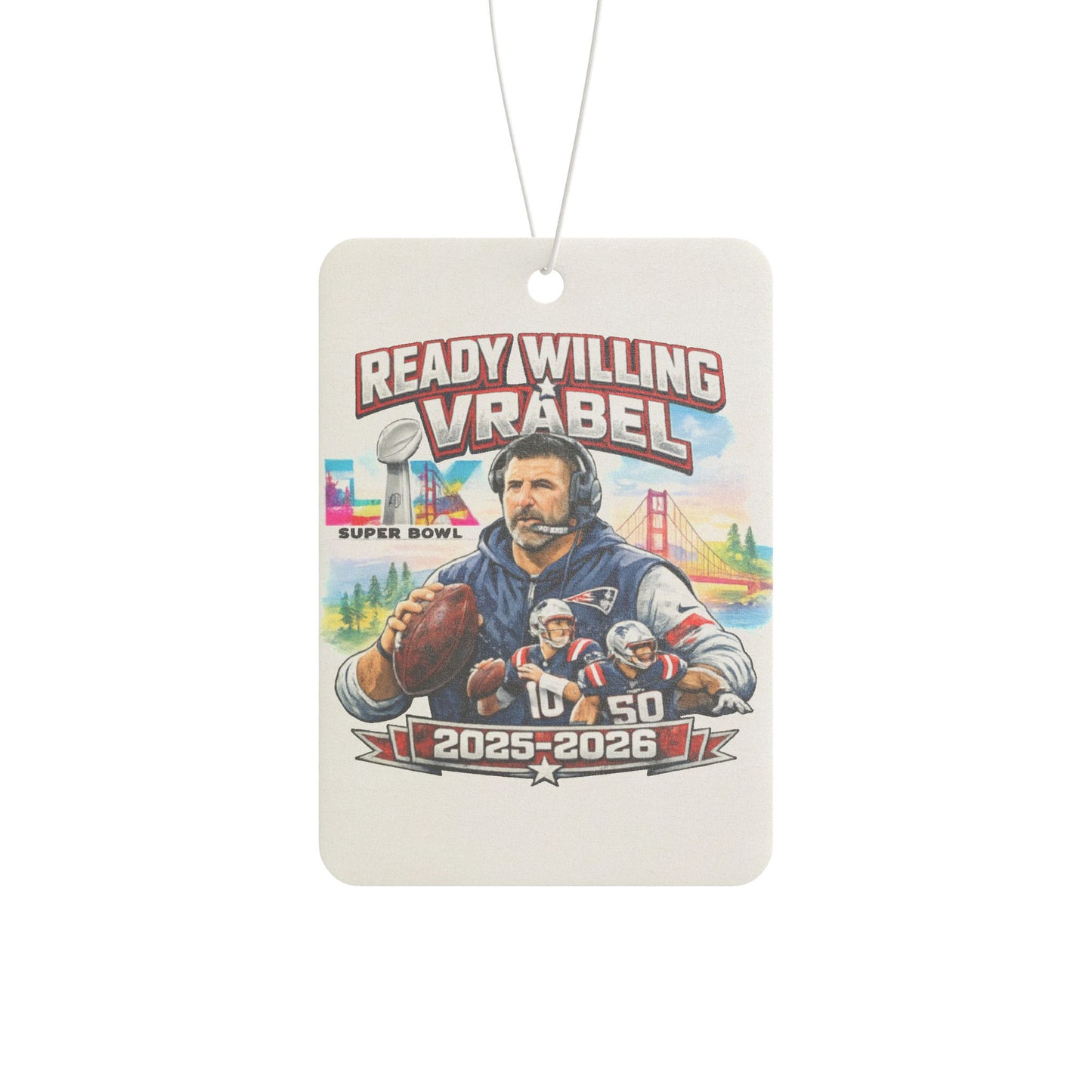Car Air Freshener — "Ready Willing Vrabel 2025-2026" Football Fan Air Freshener