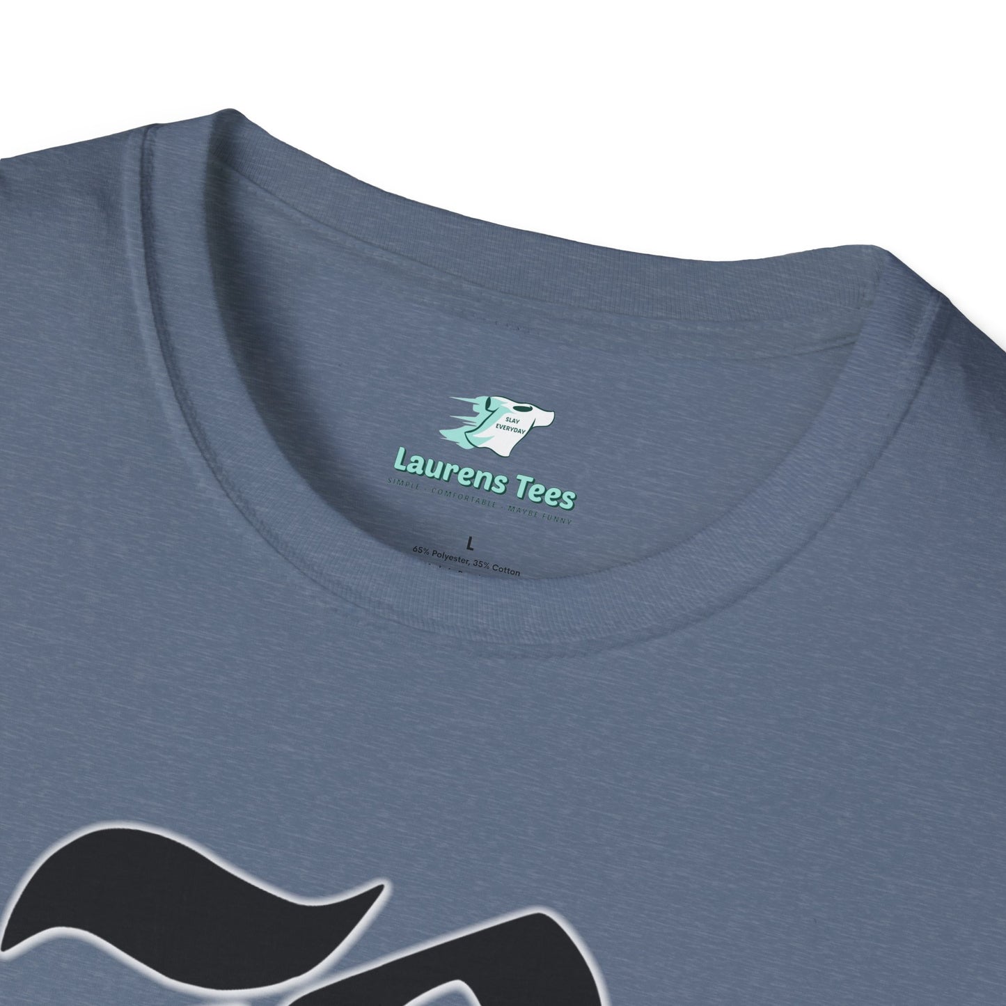 Custom one side Front or Back (RHS Baseball used as example) - Unisex Softstyle T-Shirt