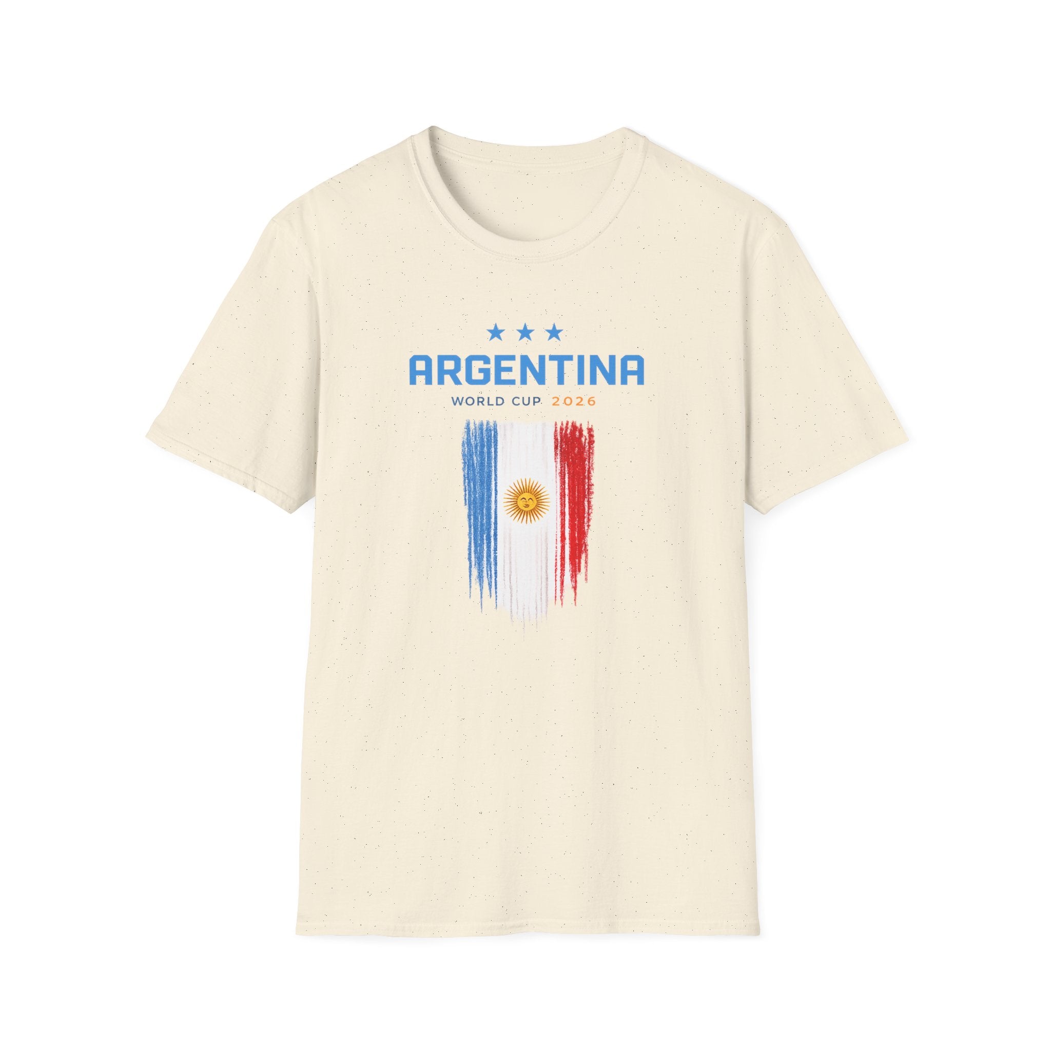 Argentina World Cup T-Shirt – Distressed Flag & Crest Soccer Tee