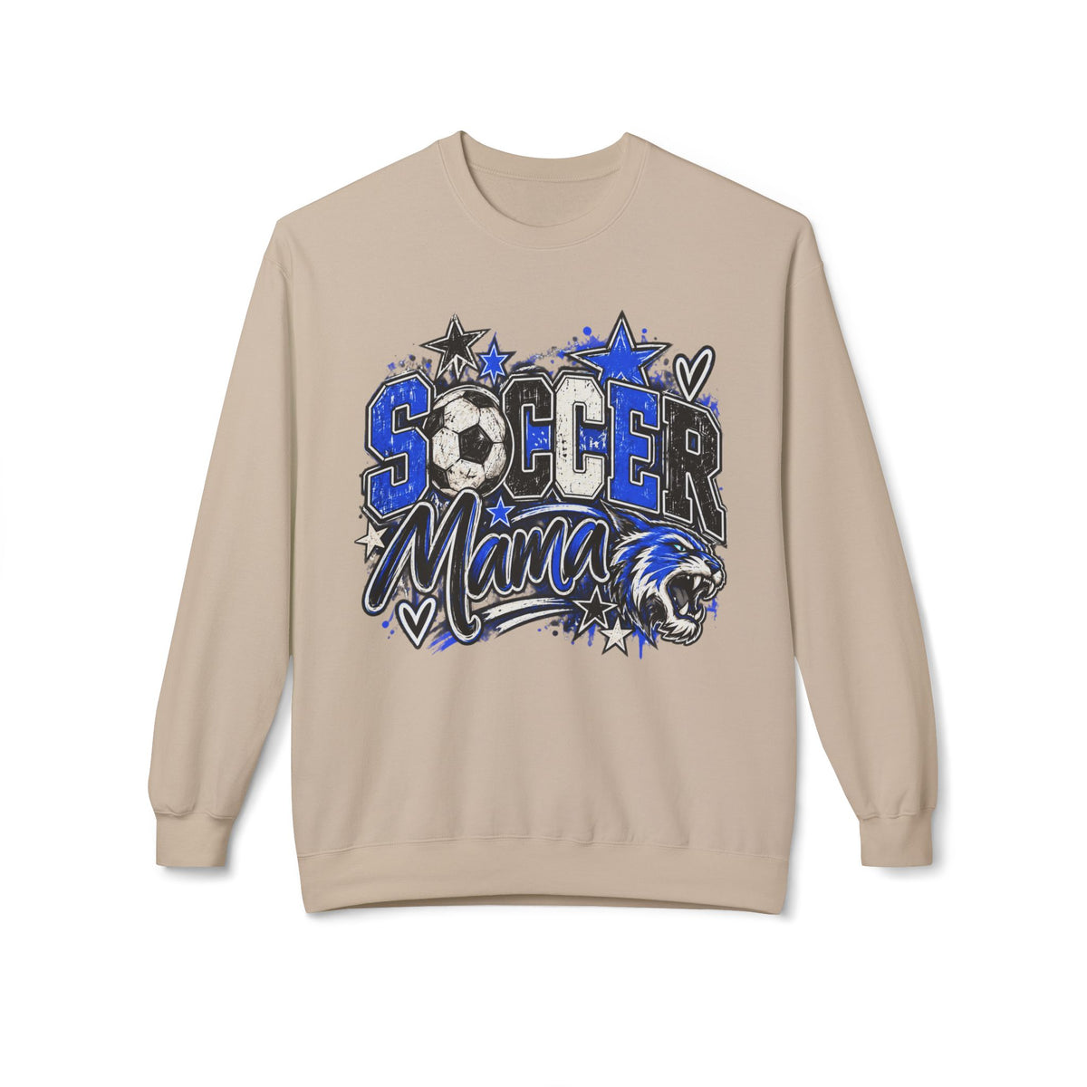 Soccer Mama Softstyle Sweatshirt – Women's Soccer Crewneck with Wildcat Design