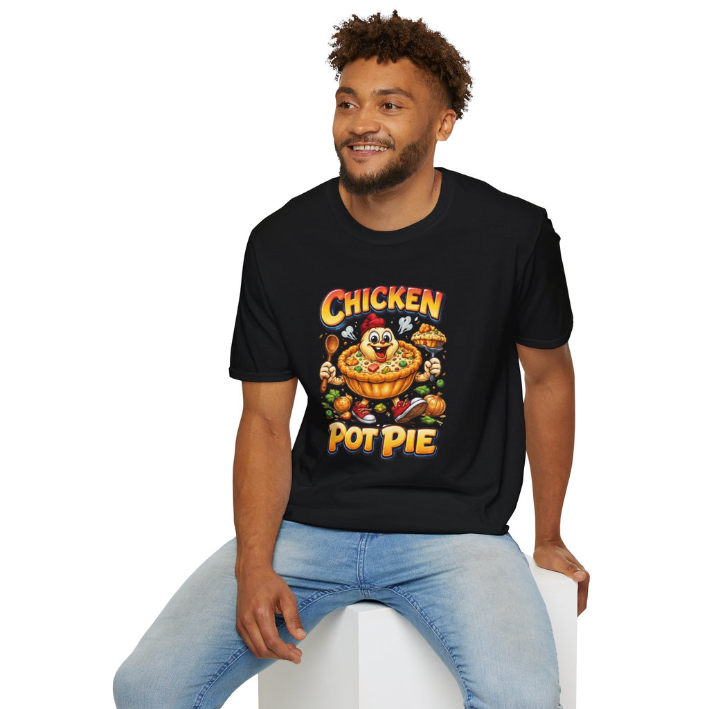 Comical Chicken Pot Pie T-Shirt — Funny Pie Lover Graphic Tee