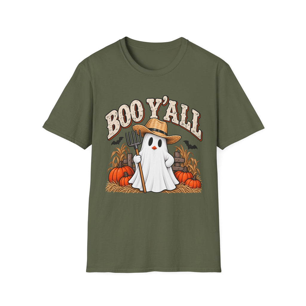 Boo Y’all – Farm Ghost Halloween Tee 👻🎃