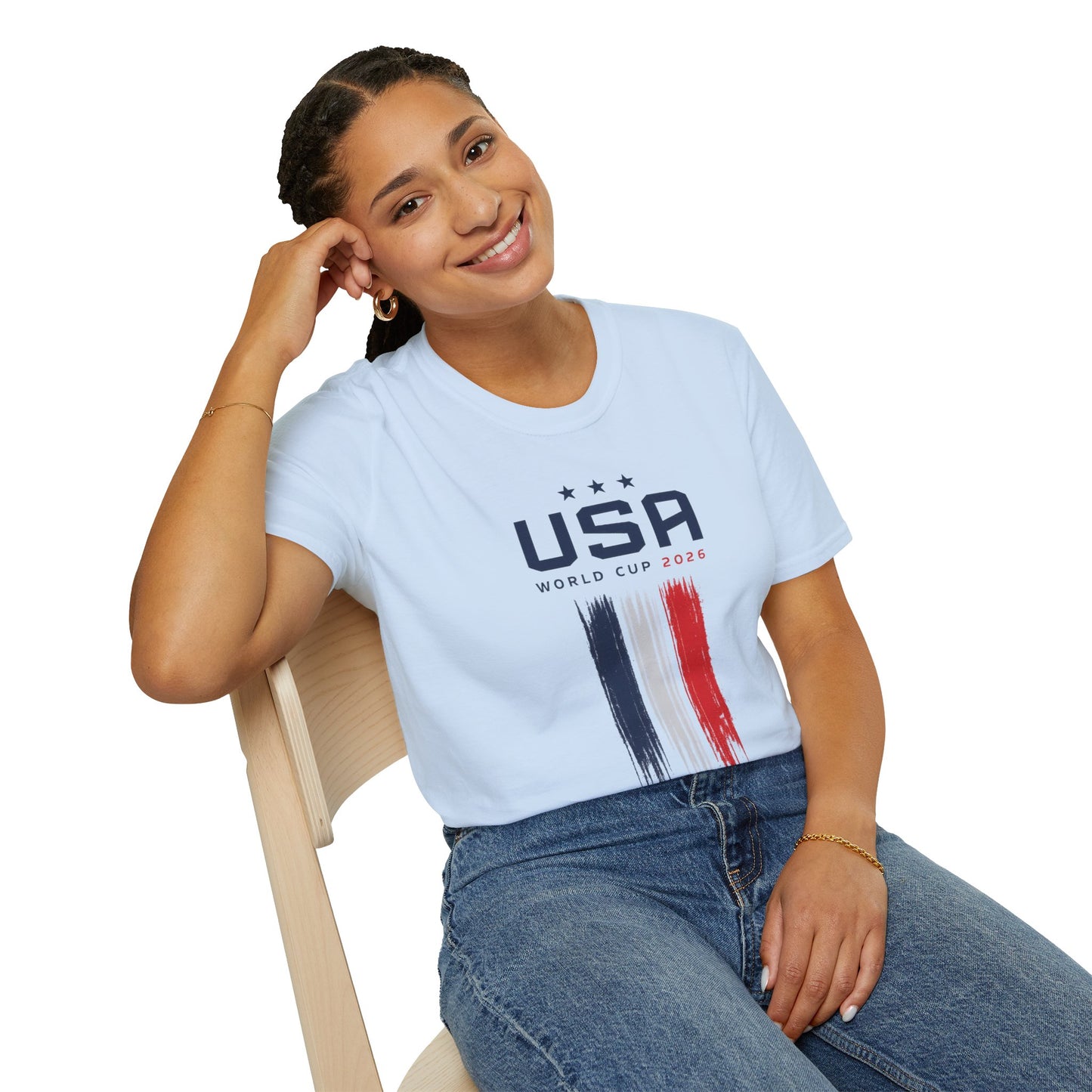 USA World Cup 2026 T-Shirt — Patriotic Red White Blue Soccer Fan Tee
