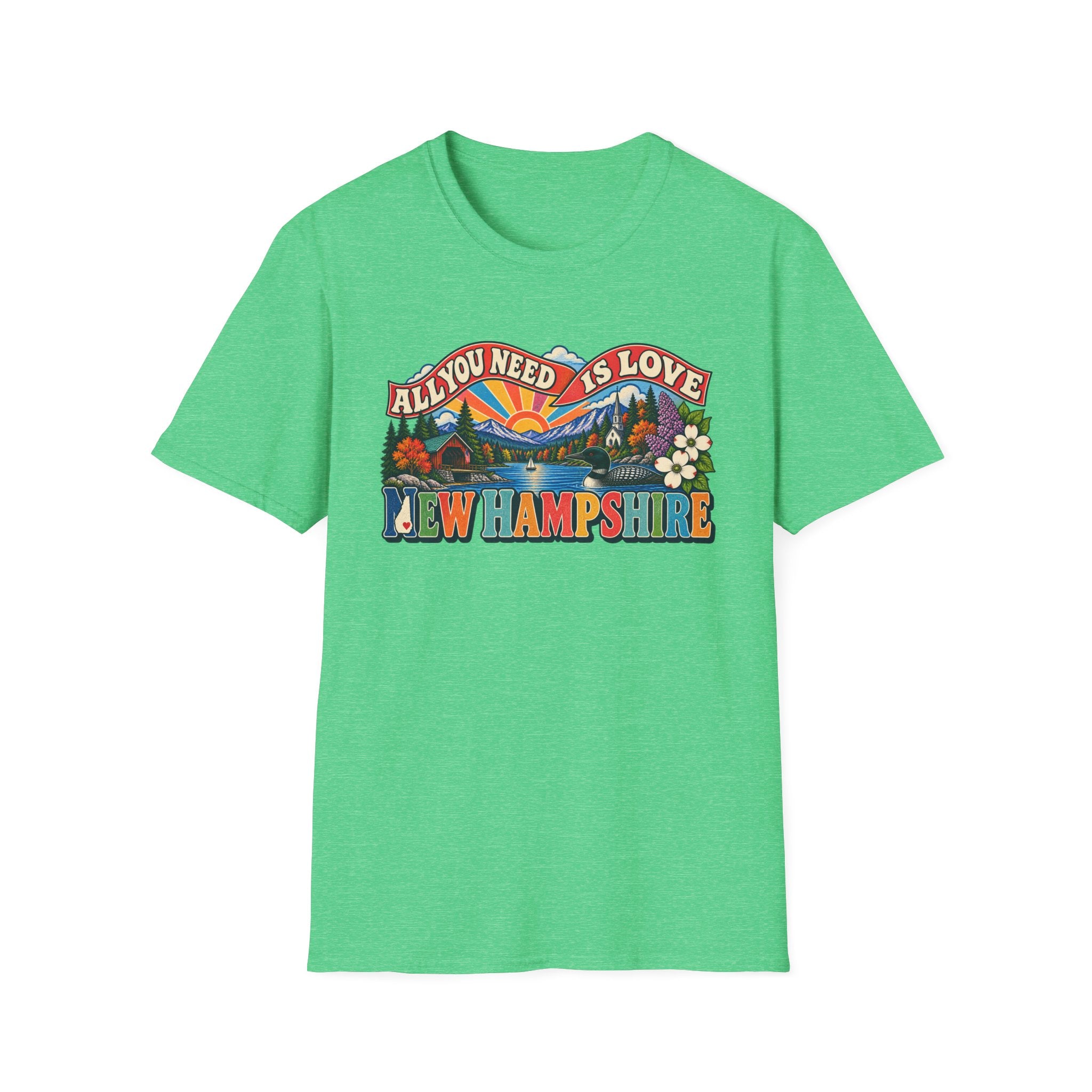 New Hampshire Retro 'All You Need Is Love' T-Shirt