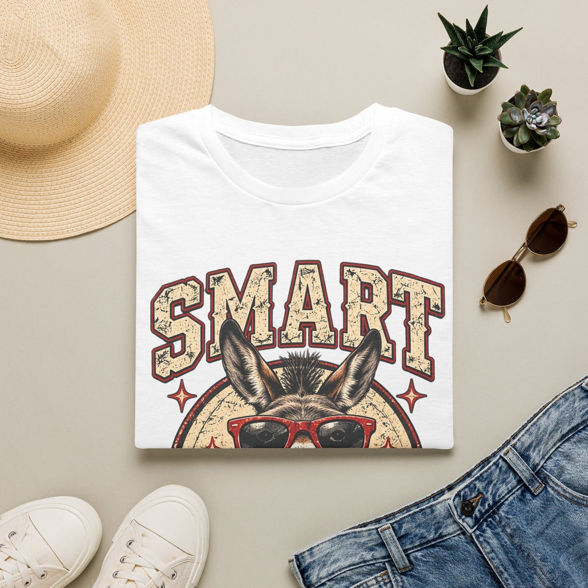 Smart Ass – Funny Donkey Vintage Graphic Tee