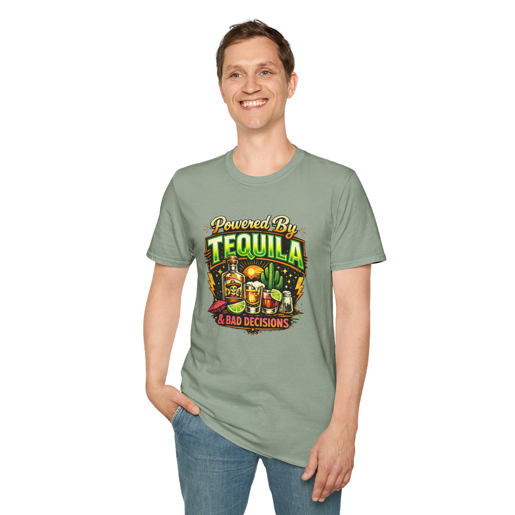 Tequila & Bad Decisions T-Shirt — Funny Bar Party Drinking Tee