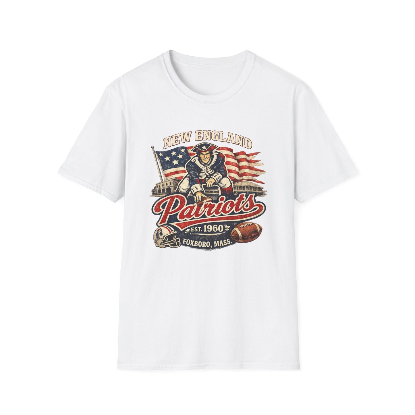 Patriots Vintage Football T-Shirt — New England, Foxboro Est. 1960