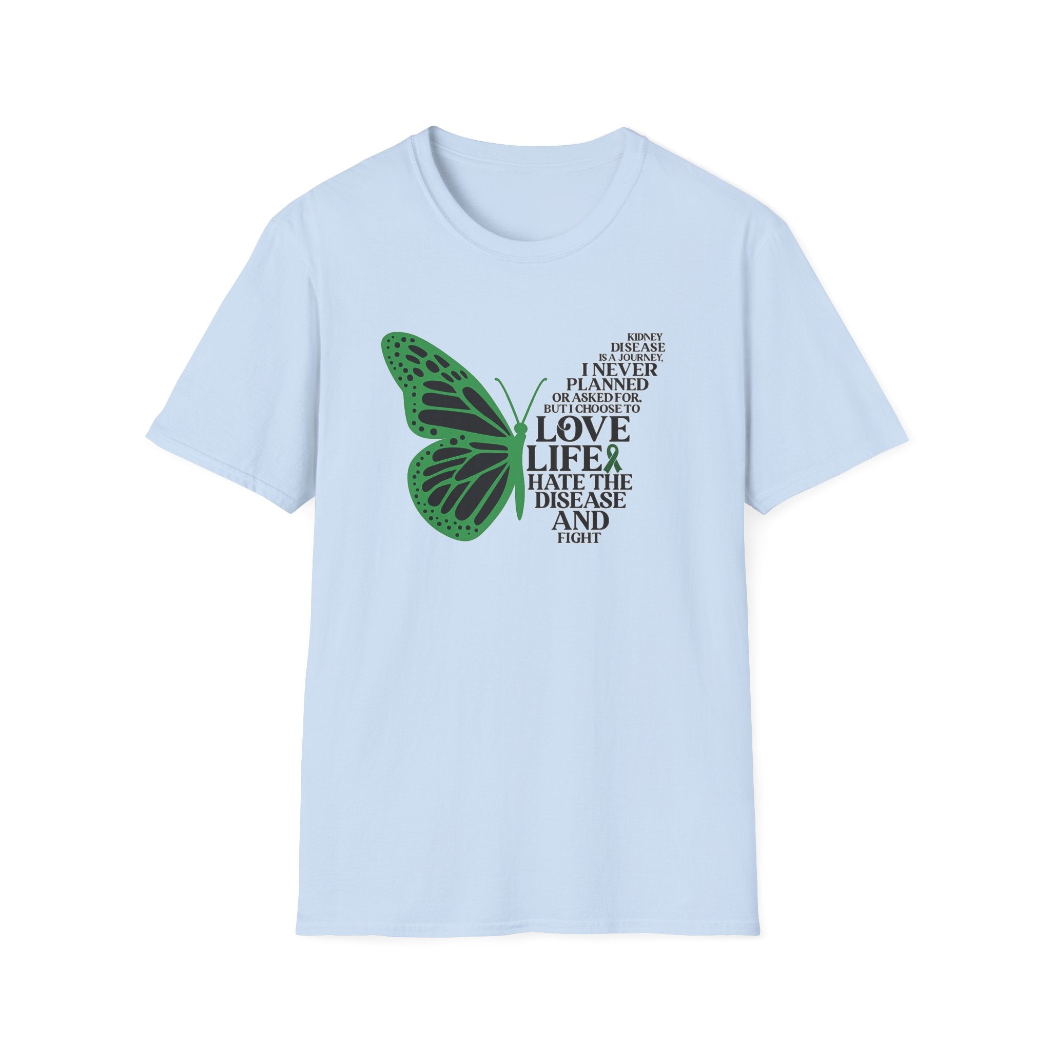 Butterfly Hope T-Shirt — "I Never Planned on Being a Warrior" Inspirational Illness Awareness Tee