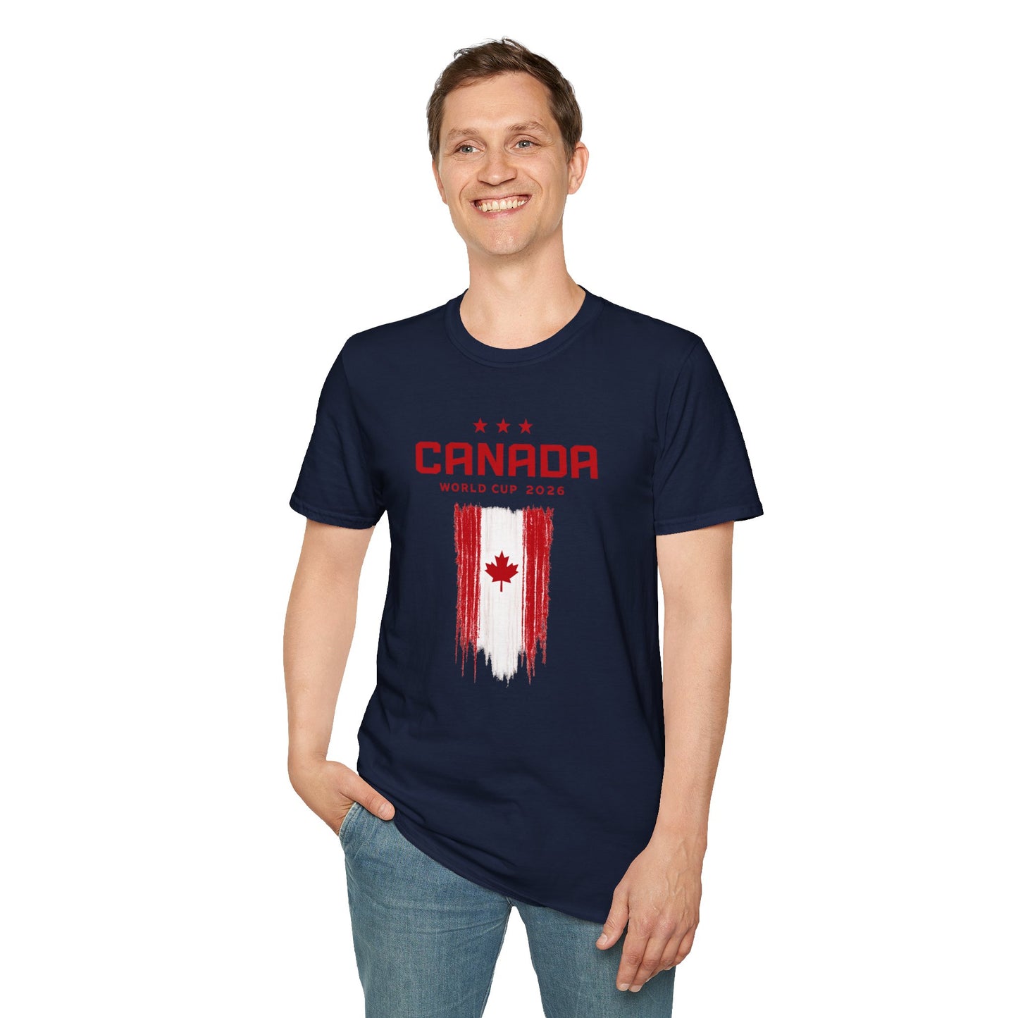 Canada World Cup 2026 T‑Shirt – Distressed Maple Flag Soccer Fan Tee