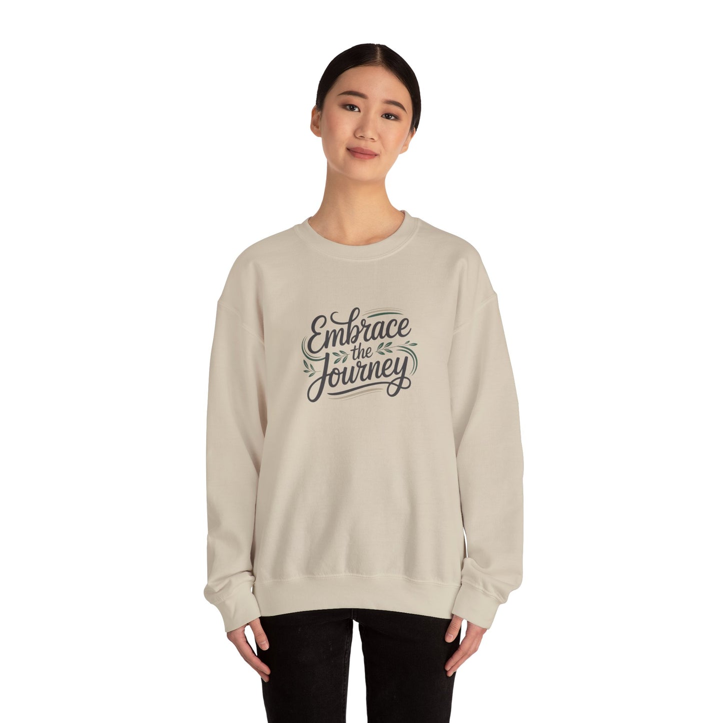 Embrace the Journey Sweatshirt | minimalist hand-lettered quote, script typography