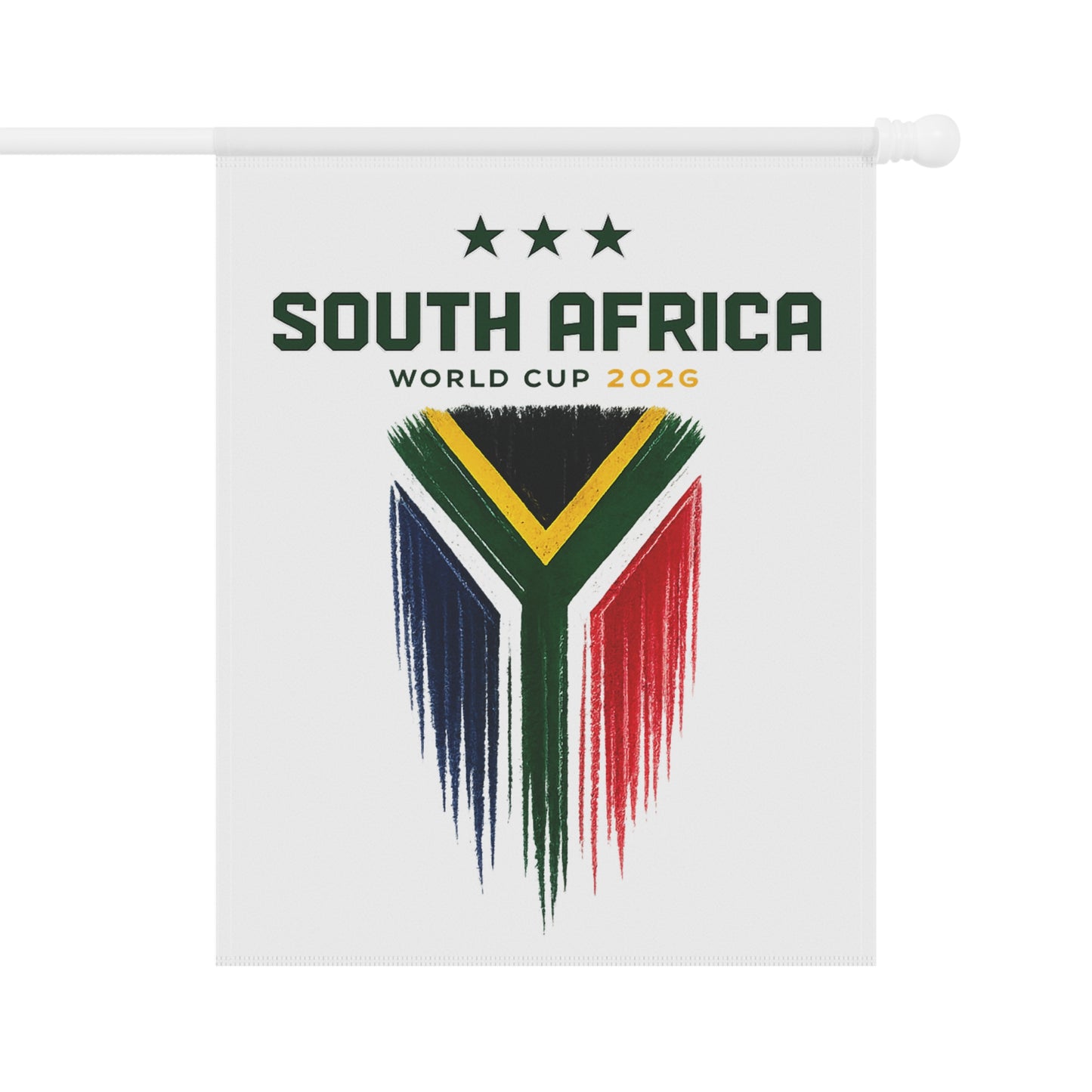 South Africa World Cup 2026 Garden Flag — Soccer Fan House Banner