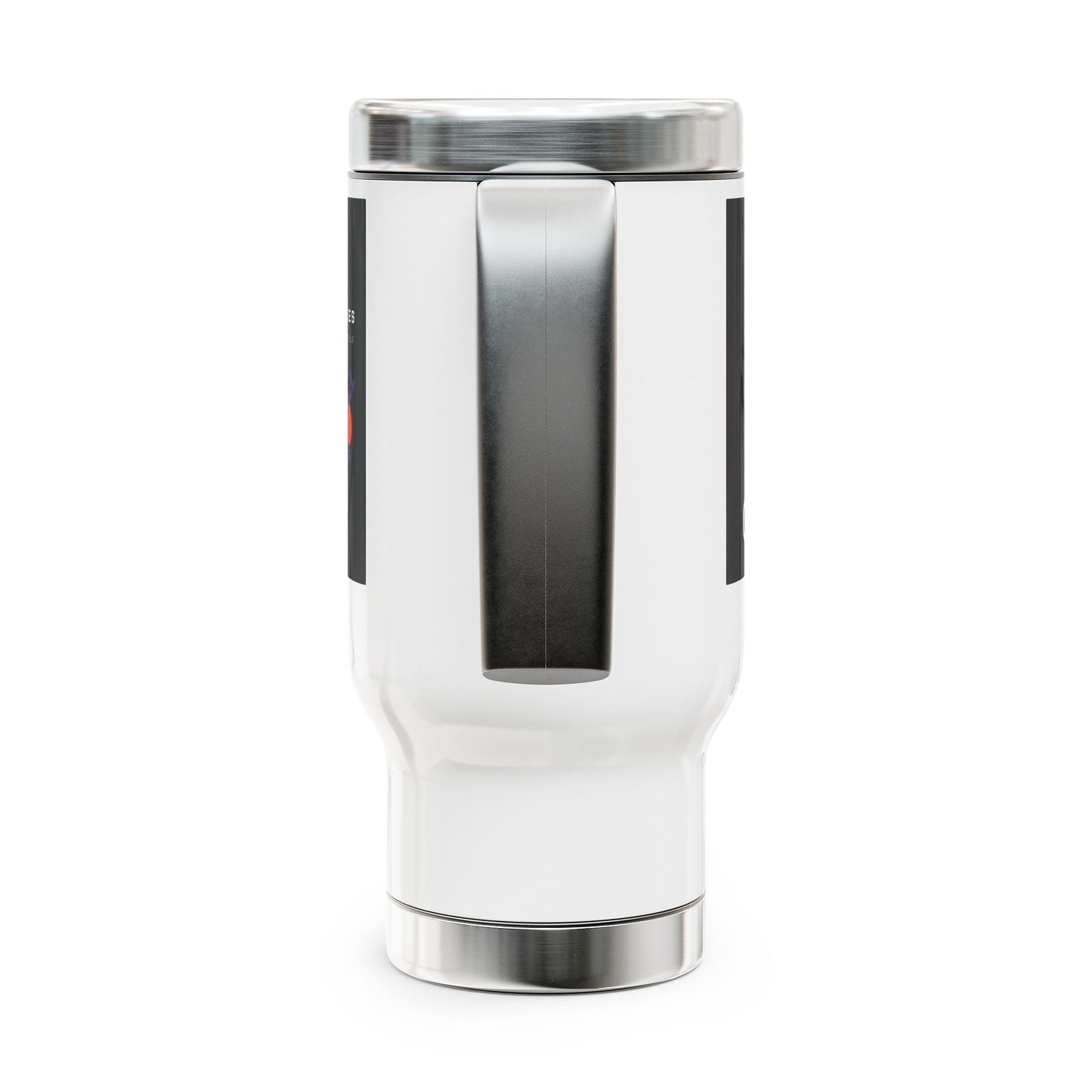 Any Design - Stainless Steel Travel Mug with Handle, 14oz