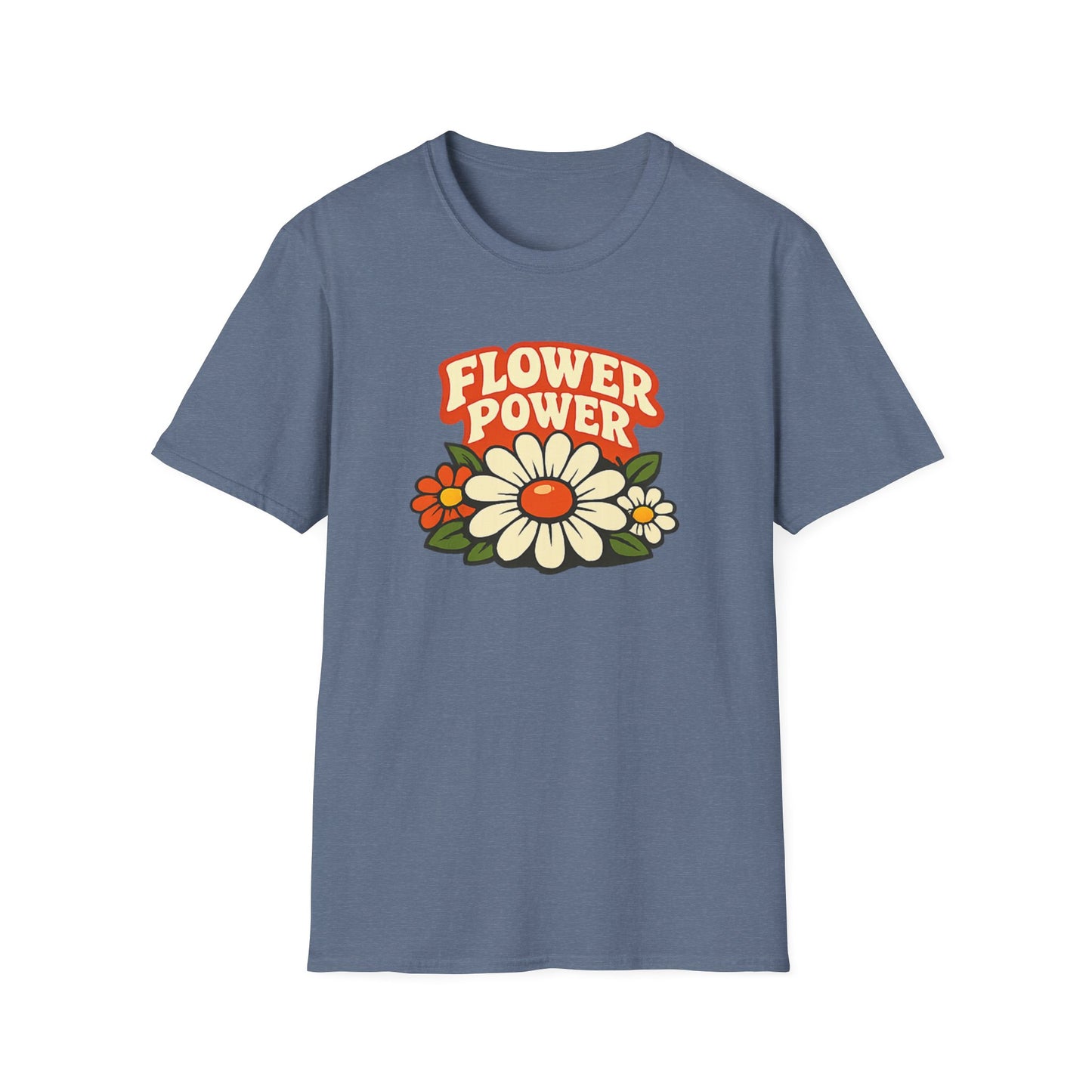 Retro Flower Power Graphic T-Shirt — Vintage 60s Floral Vibe