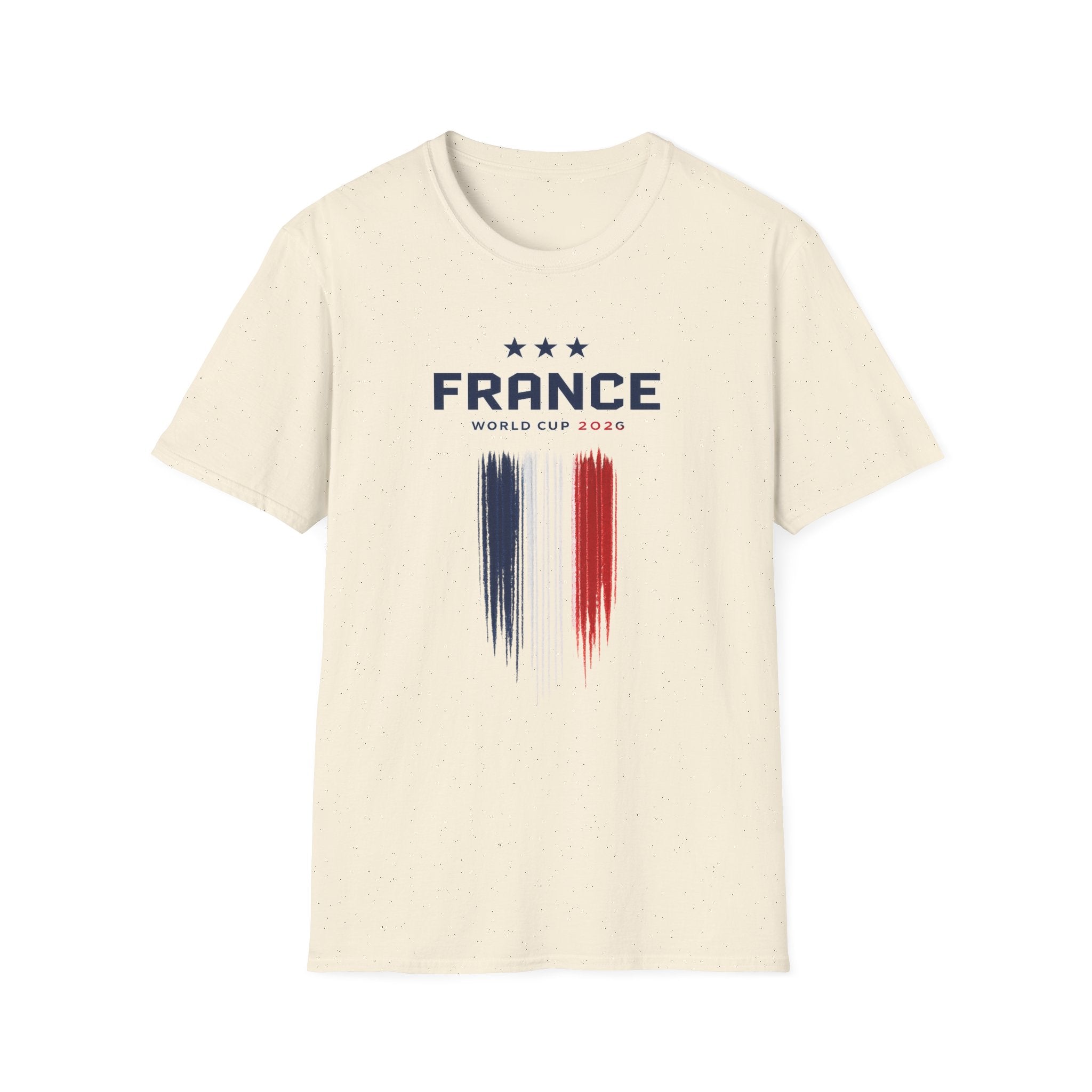 France World Cup 2026 T-Shirt — French Flag Brush Stroke Soccer Fan Tee