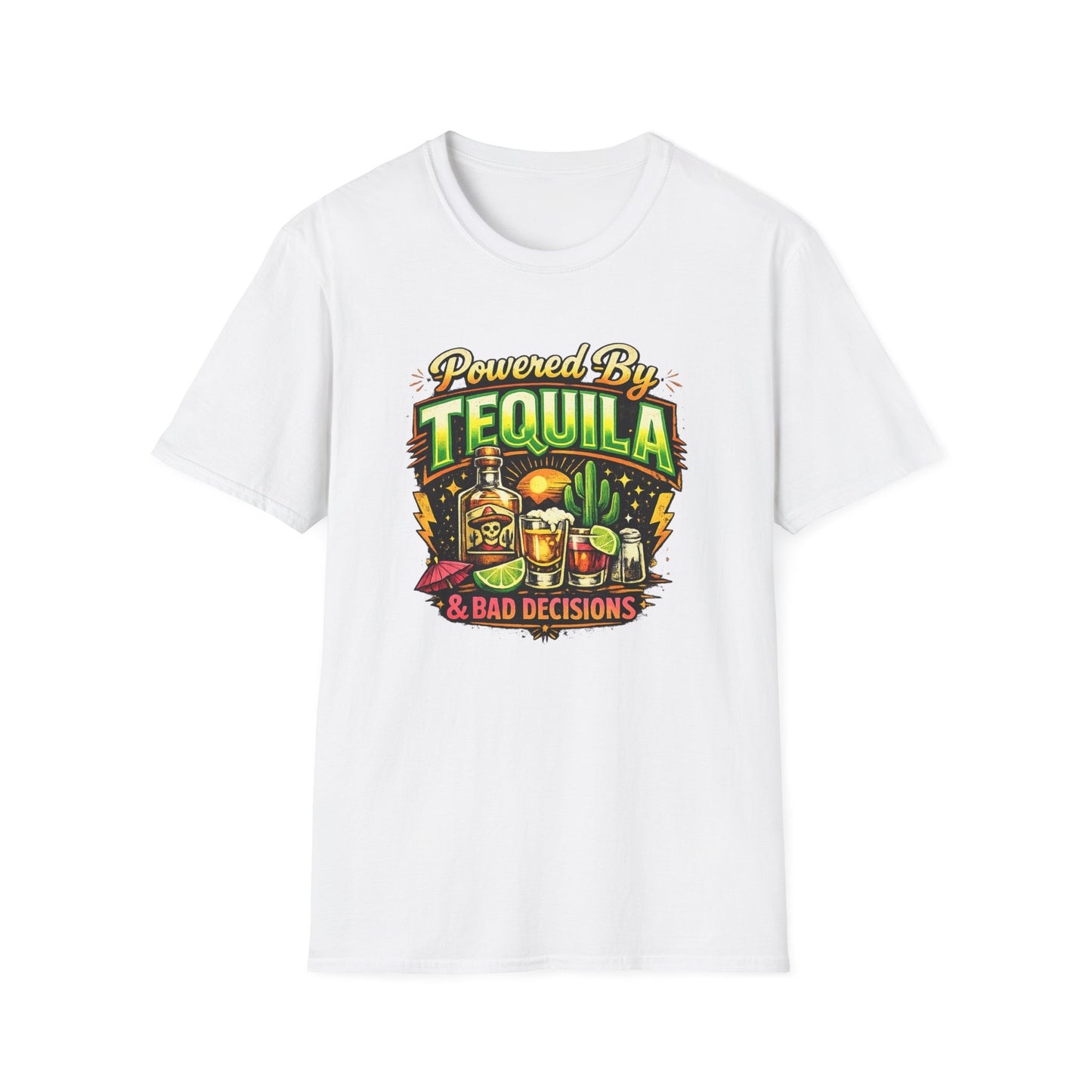 Tequila & Bad Decisions T-Shirt — Funny Bar Party Drinking Tee
