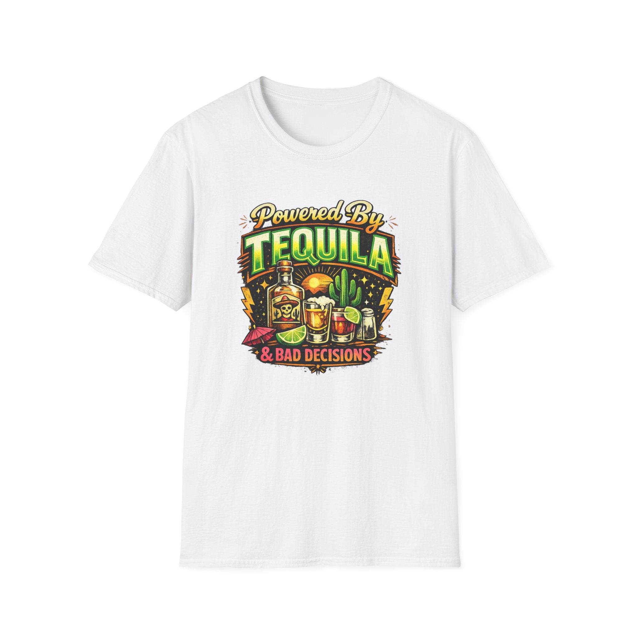 Tequila & Bad Decisions T-Shirt — Funny Bar Party Drinking Tee