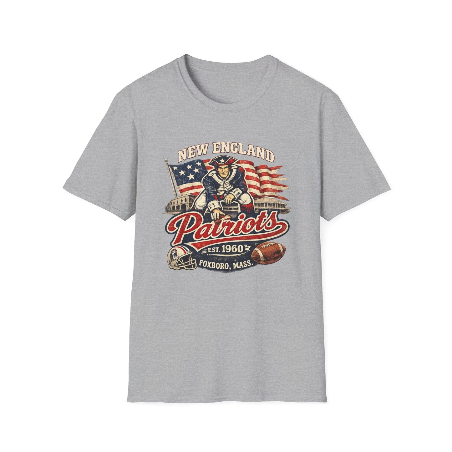 Patriots Vintage Football T-Shirt — New England, Foxboro Est. 1960