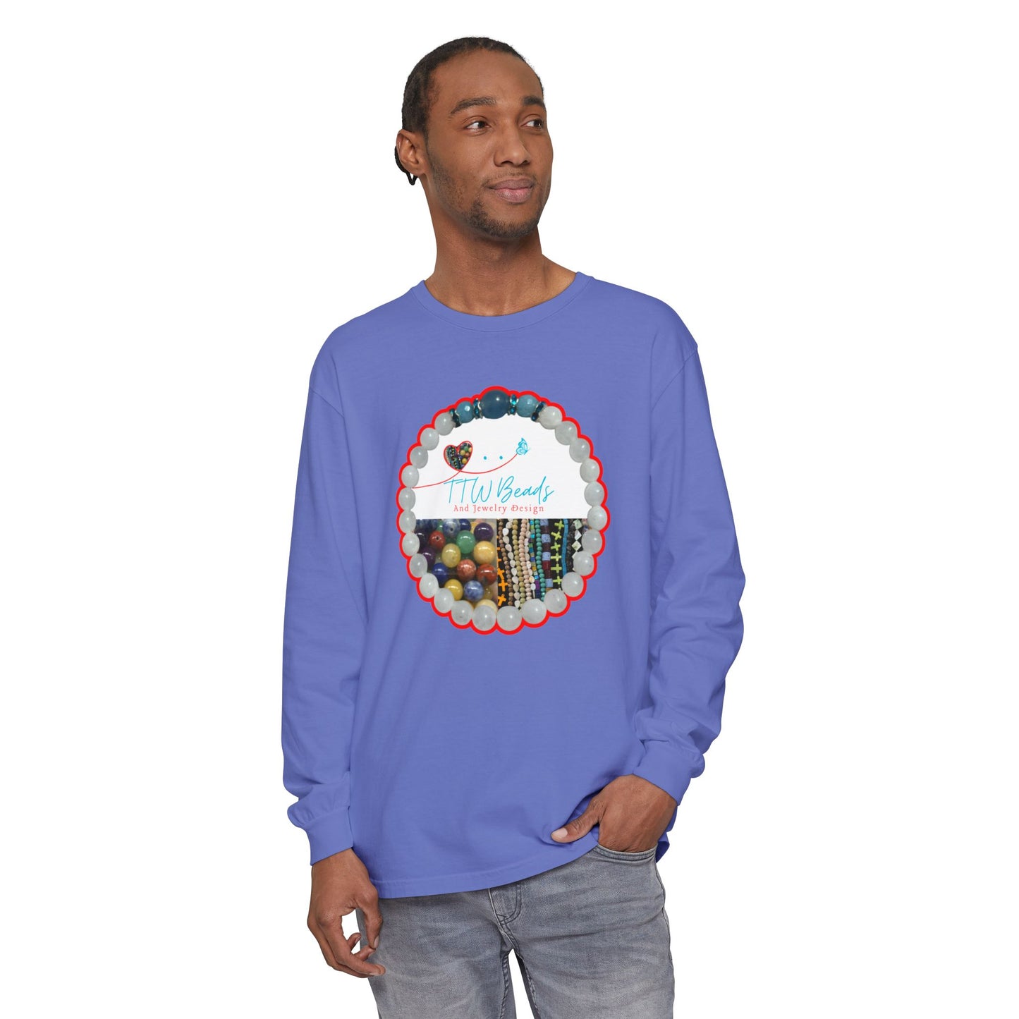 TTW Beads and Gould Creek Farm Vibrant Long Sleeve T-Shirt for Artists and Farmers