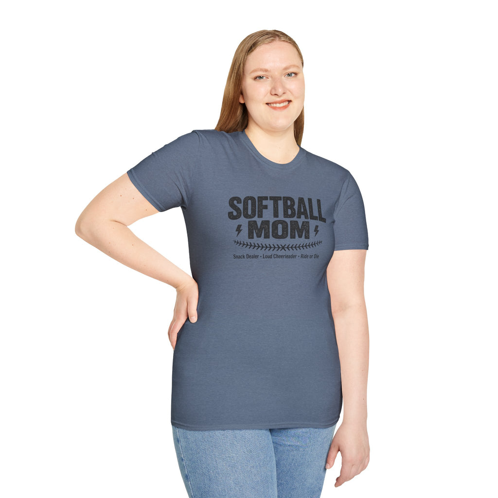 Softball Mom T-Shirt – Proud Softball Mom Tee (Coach, Team Mom Gift)
