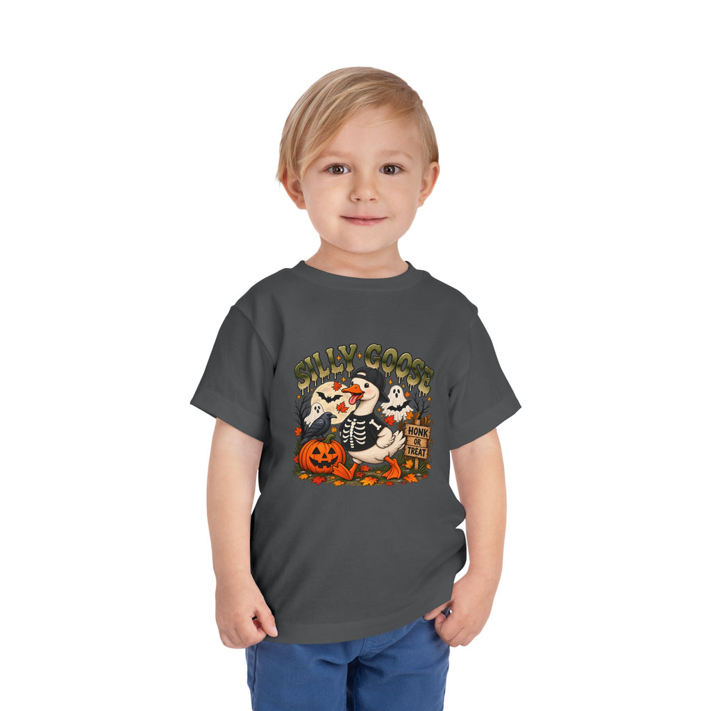 Silly Goose Honk or Treat Toddler Halloween T-Shirt 🪿🎃