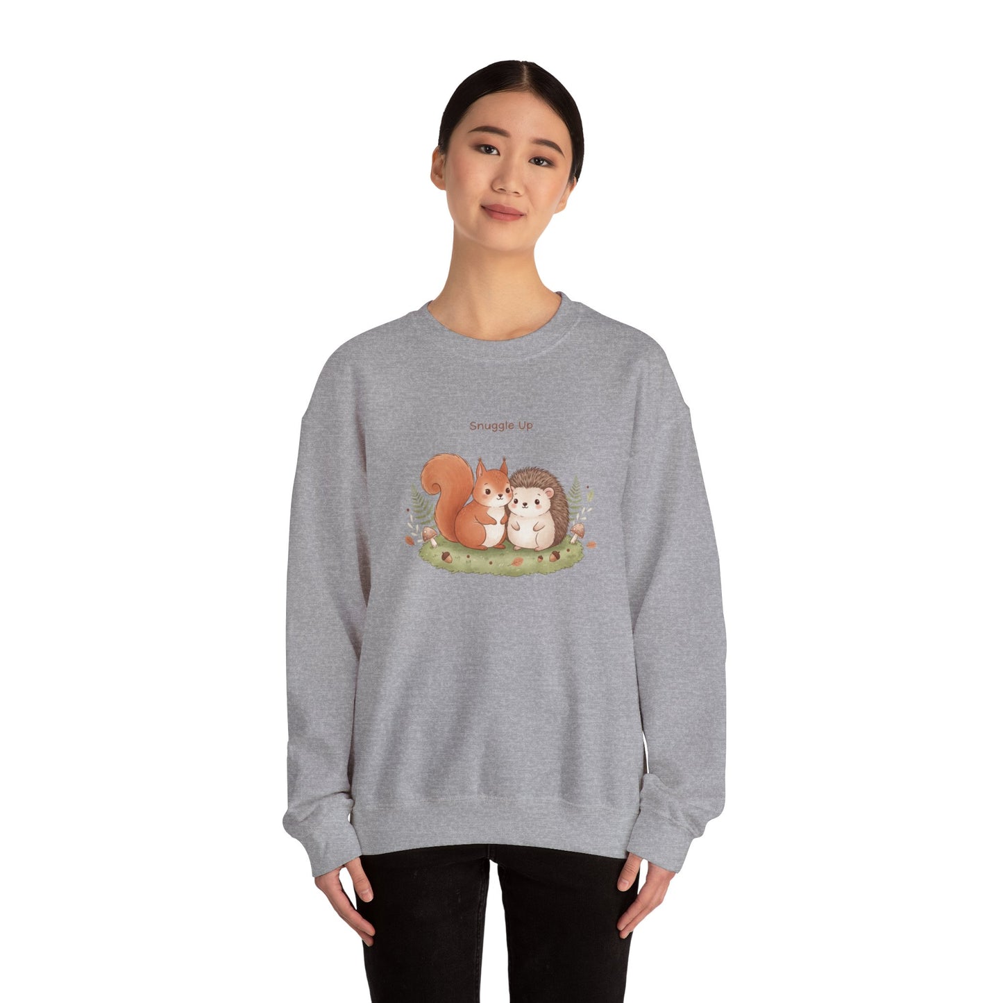 Cozy Winter Forest Critters Sweatshirt | cute animal illustration, cozy critter art