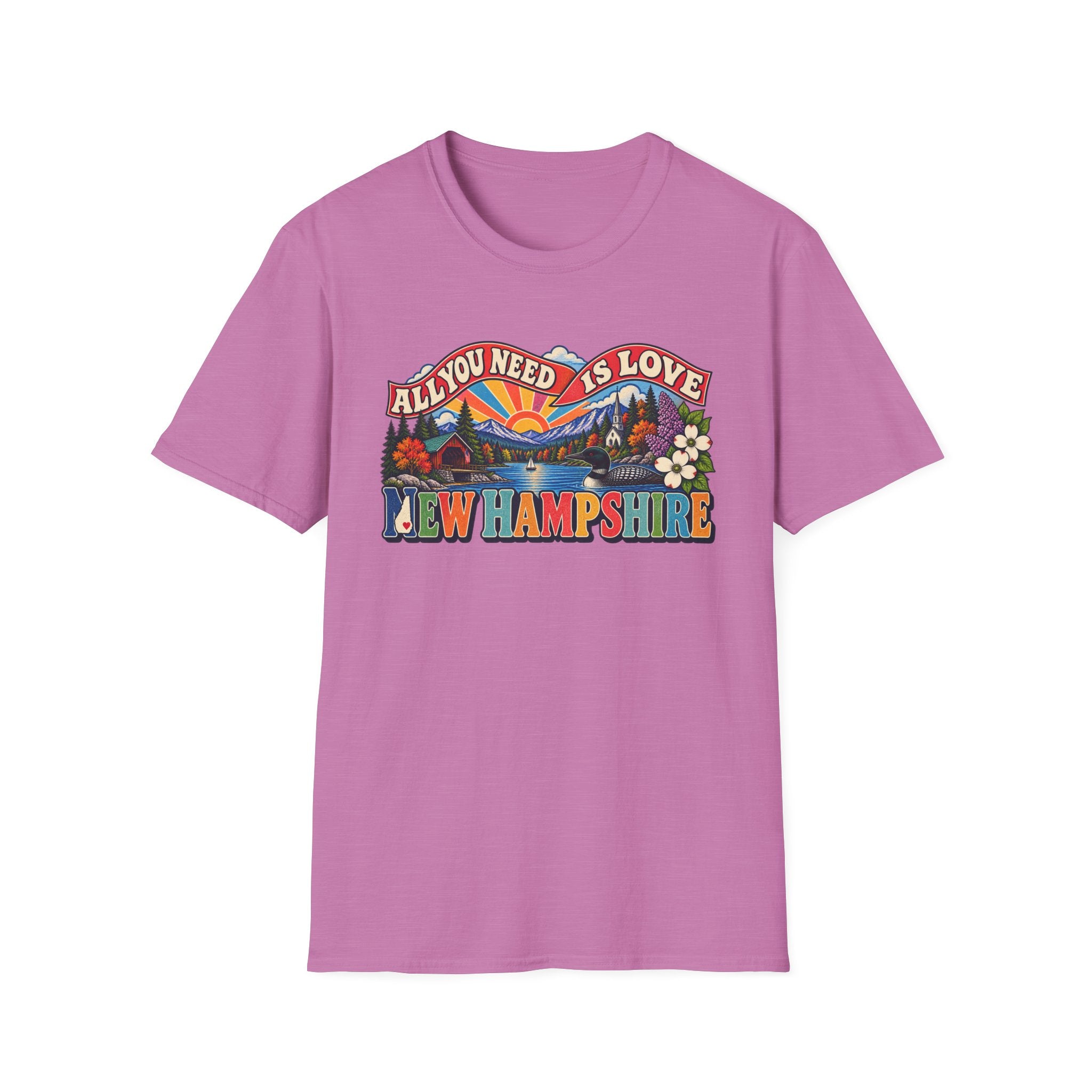 New Hampshire Retro 'All You Need Is Love' T-Shirt