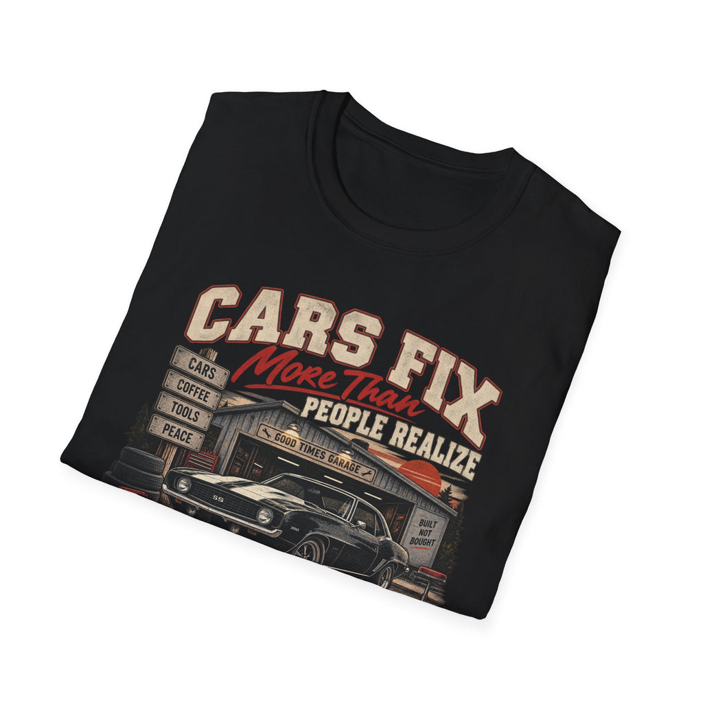 Cars Fix More Than People Realize – Vintage Muscle Car Graphic Tee