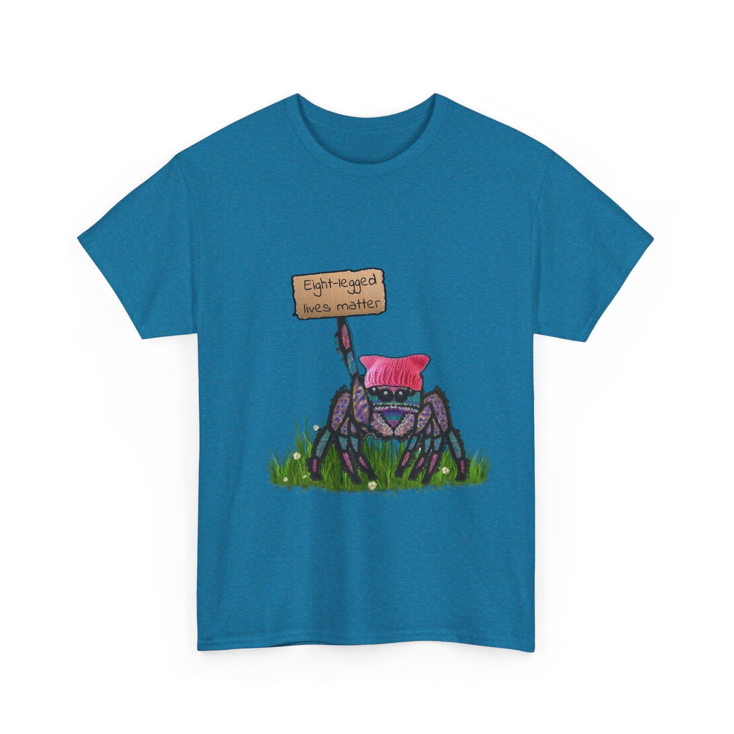 Unisex Heavy Cotton Tee - 'Eight-Legged Lives Matter' Spider Design Shirt
