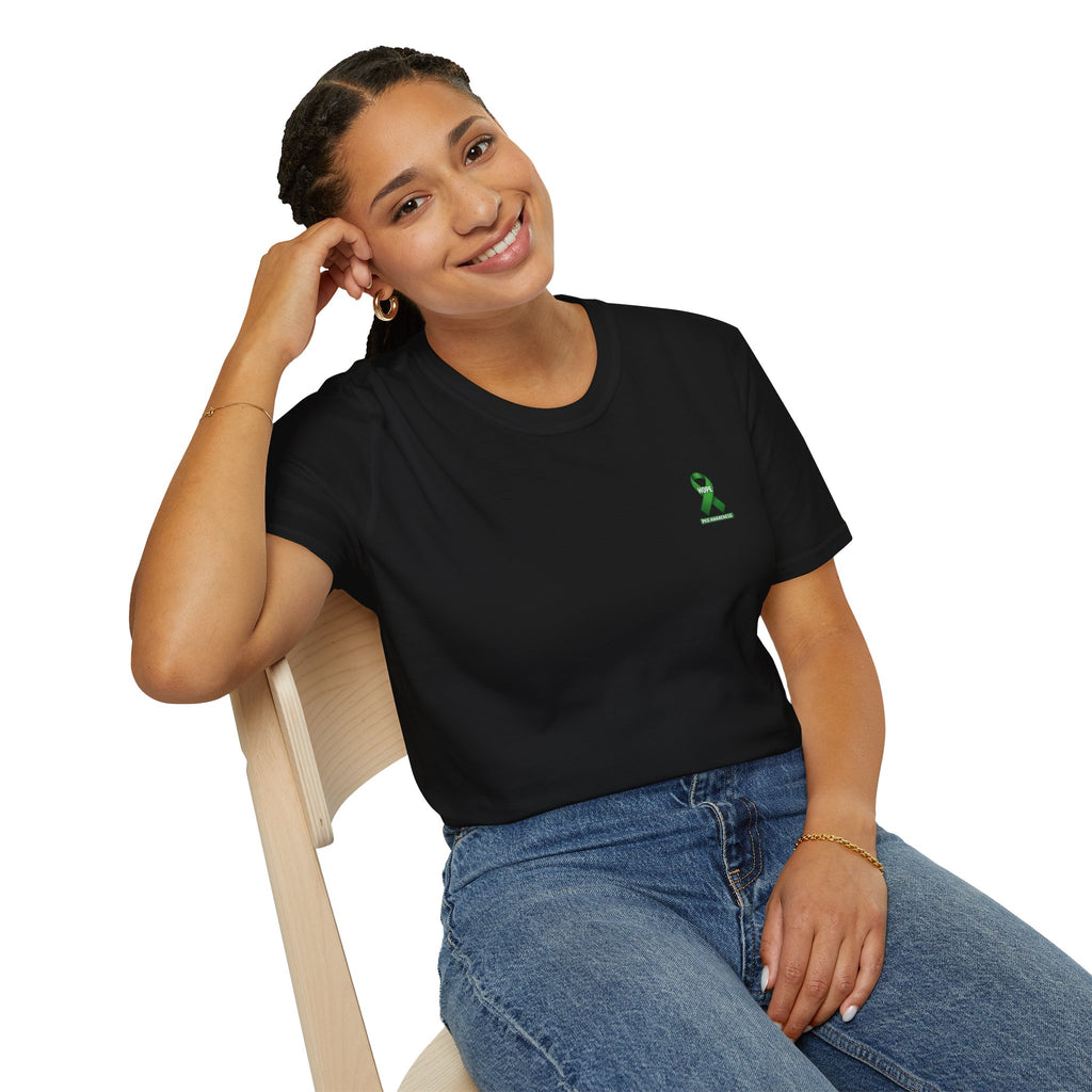 PKD Awareness T-Shirt — Green Hope Ribbon with Kidney Design