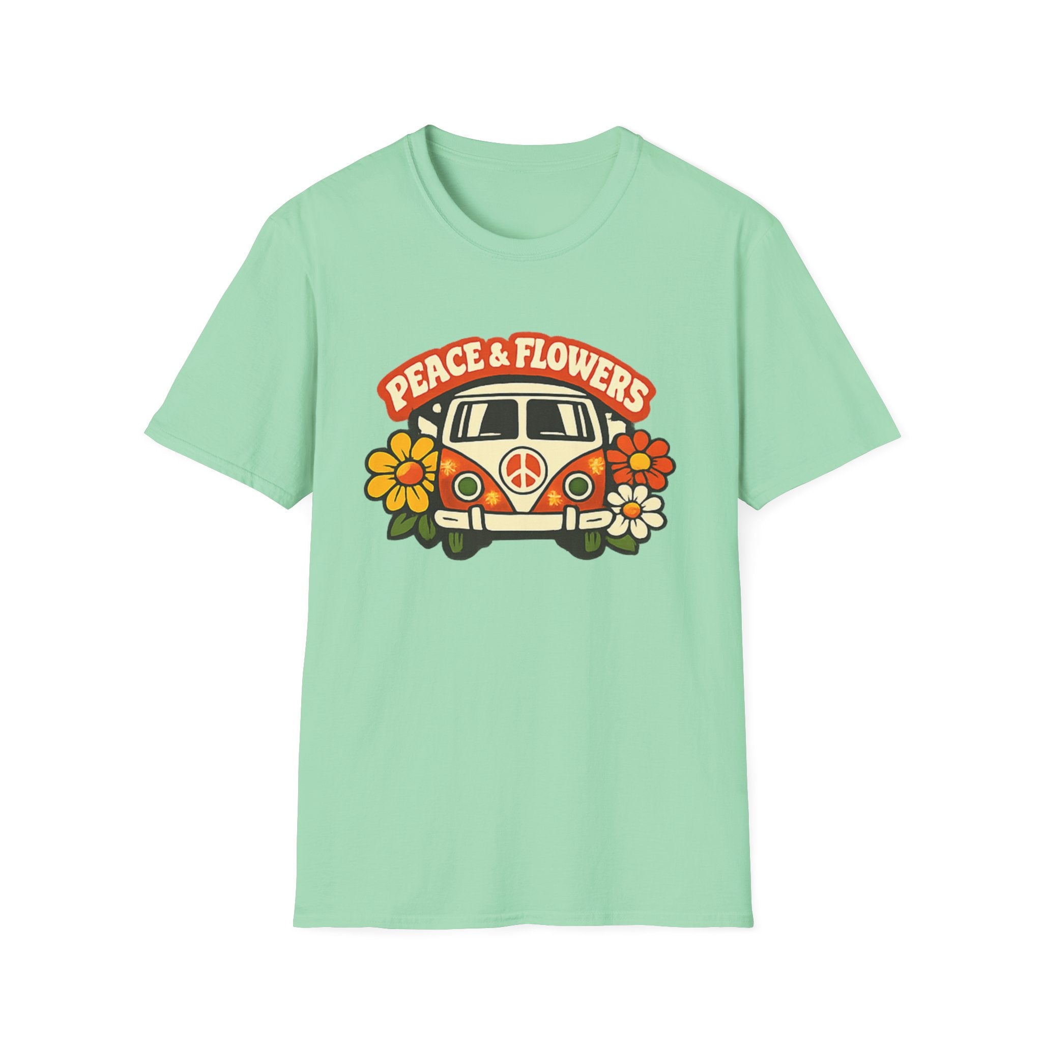 Hippie Van Peace & Flowers T-Shirt