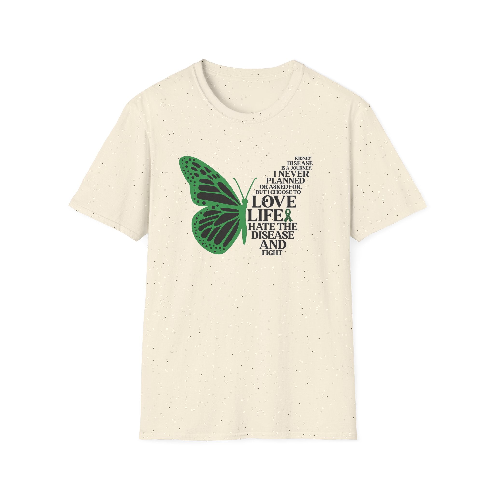 Butterfly Hope T-Shirt — "I Never Planned on Being a Warrior" Inspirational Illness Awareness Tee