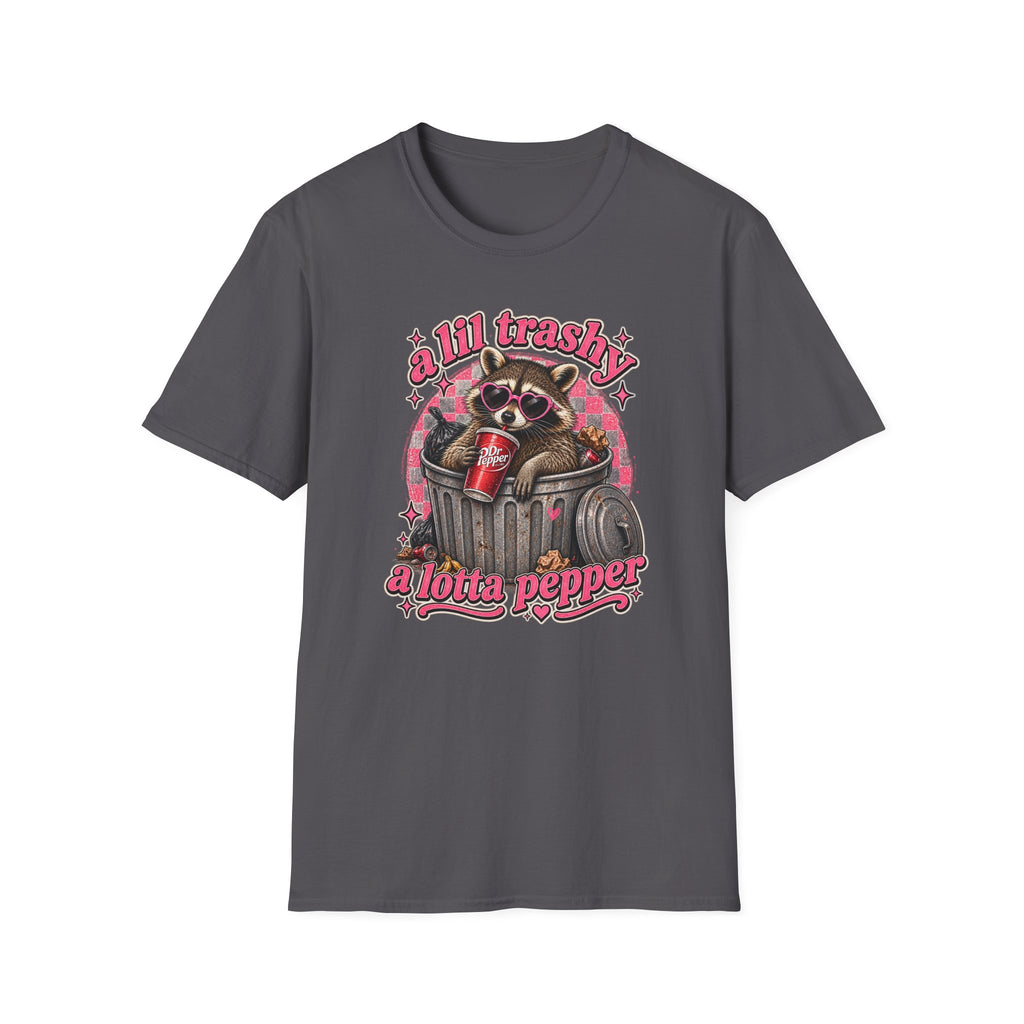 A Lil Trashy, A Lotta Pepper Raccoon Tee 🦝🥤