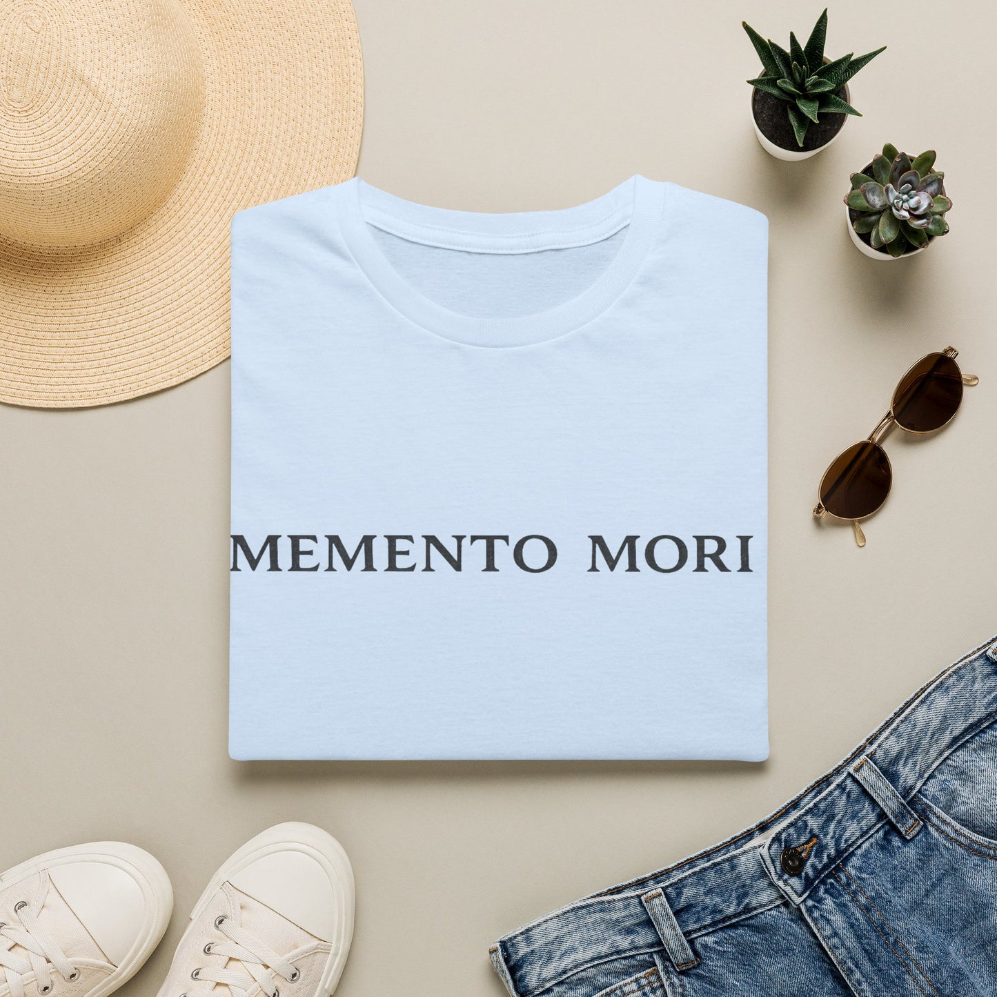 Memento Mori T-Shirt — Minimalist Latin Remembrance Tee