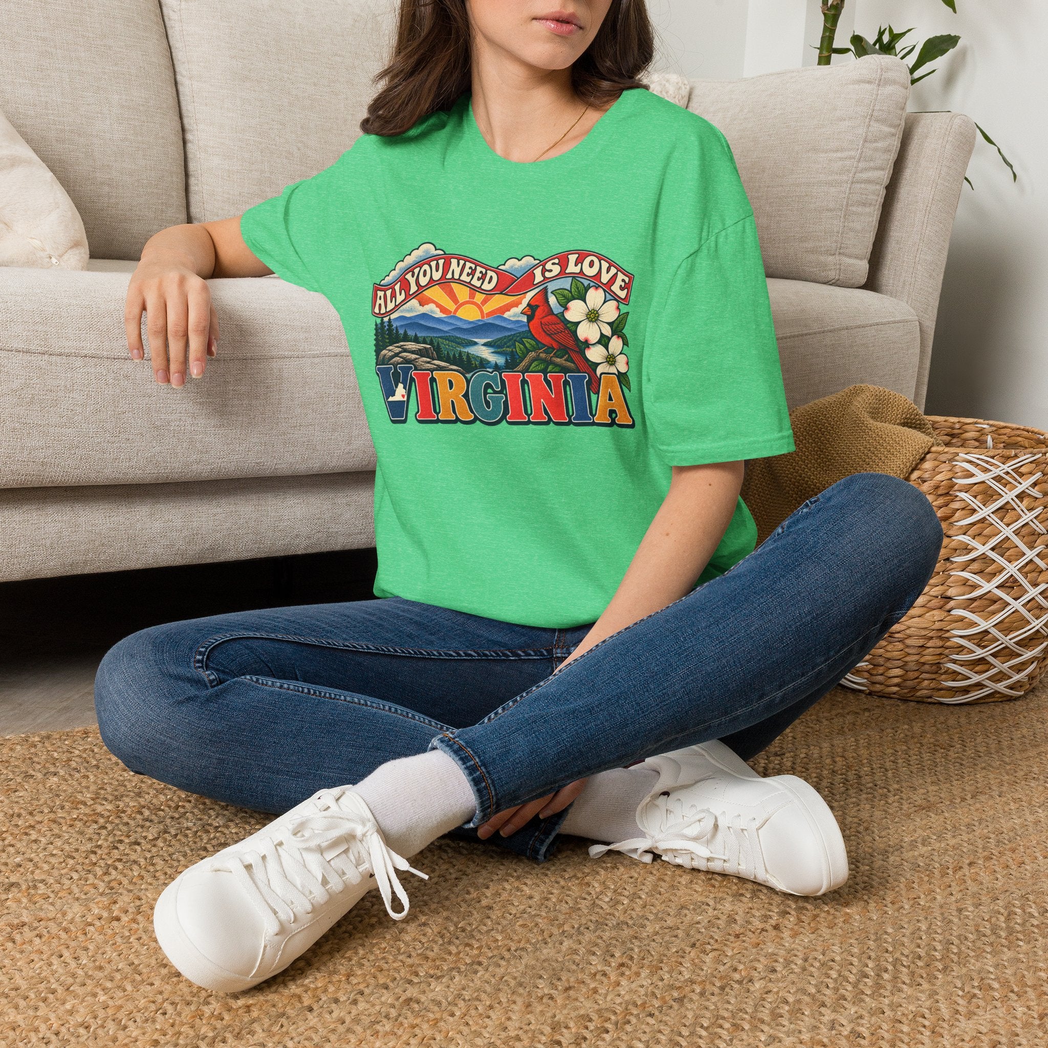 Virginia Retro 'All You Need Is Love' T-Shirt