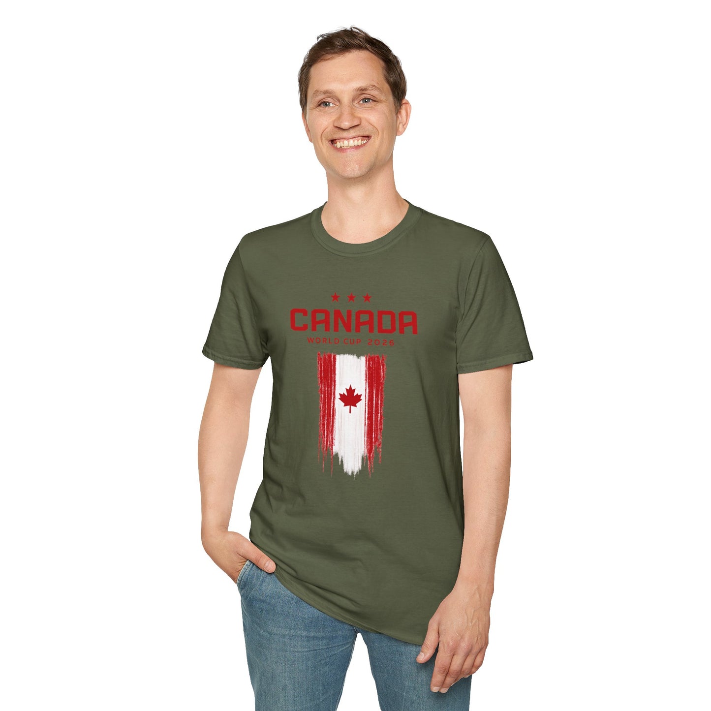 Canada World Cup 2026 T‑Shirt – Distressed Maple Flag Soccer Fan Tee