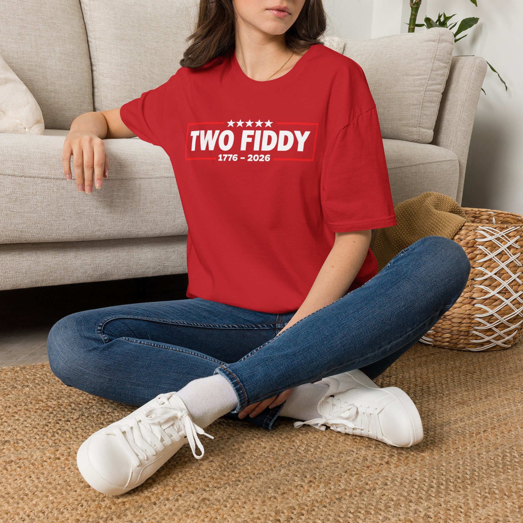 Two Fiddy 1776-2026 T-Shirt — Vintage USA Patriotic Tee