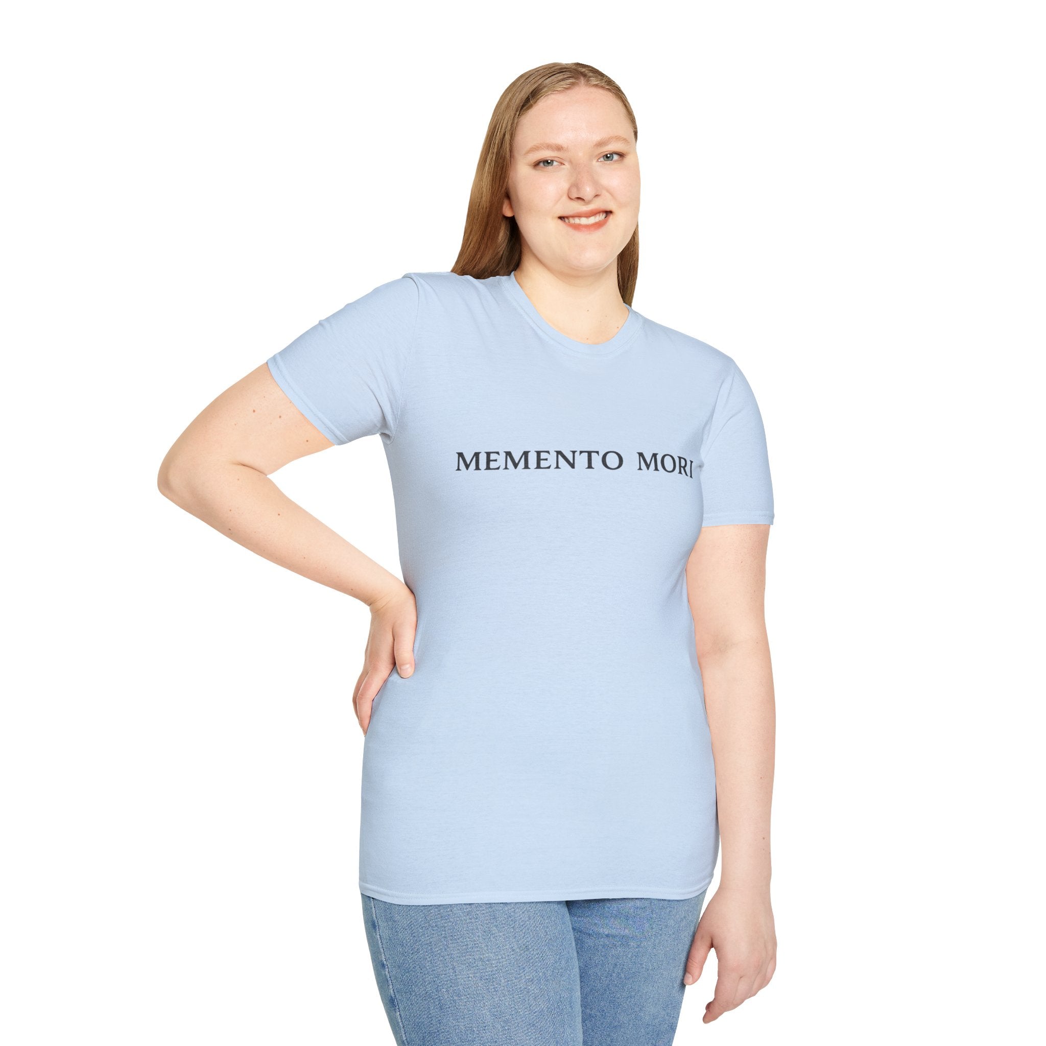 Memento Mori T-Shirt — Minimalist Latin Remembrance Tee