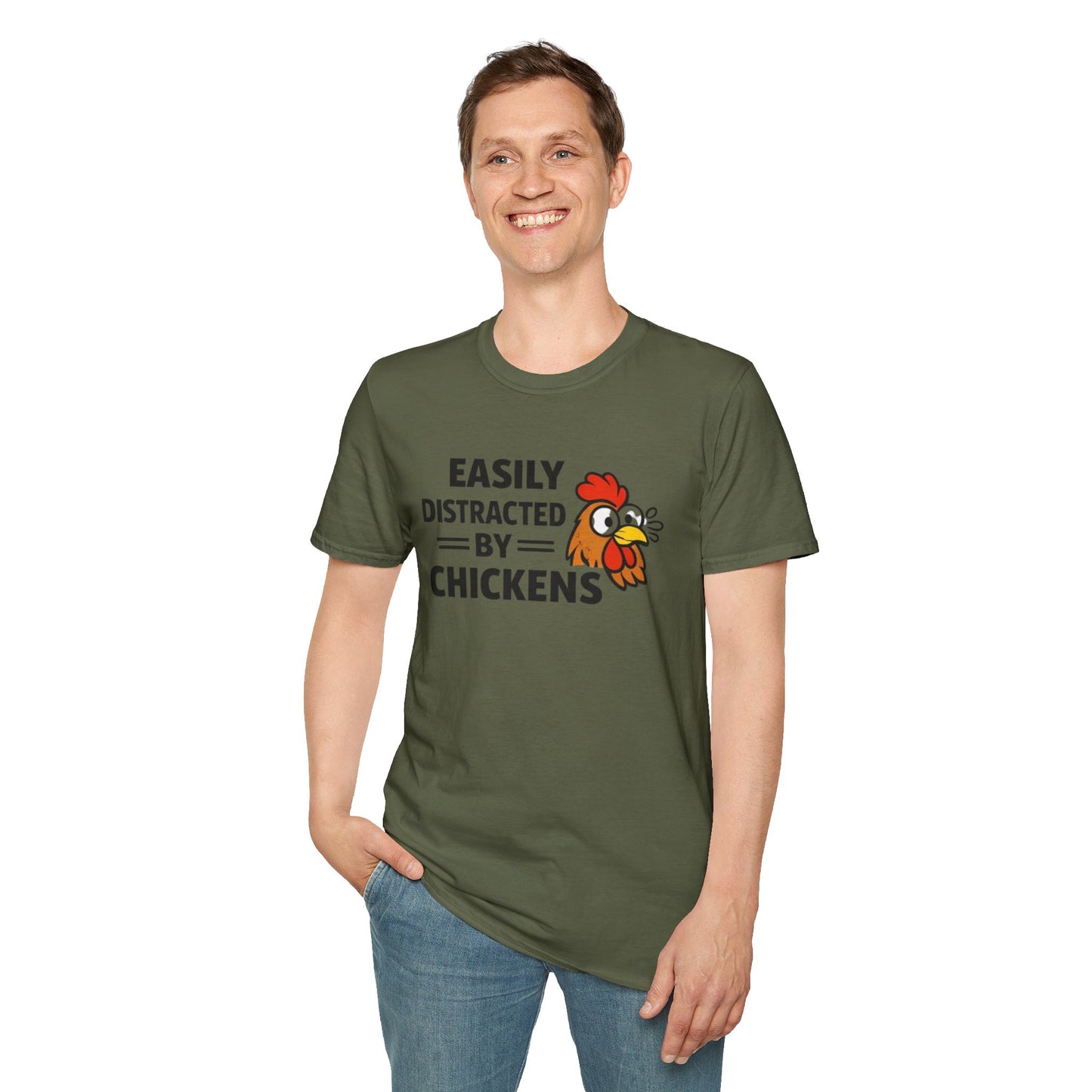 Easily Distracted by Chickens T-Shirt