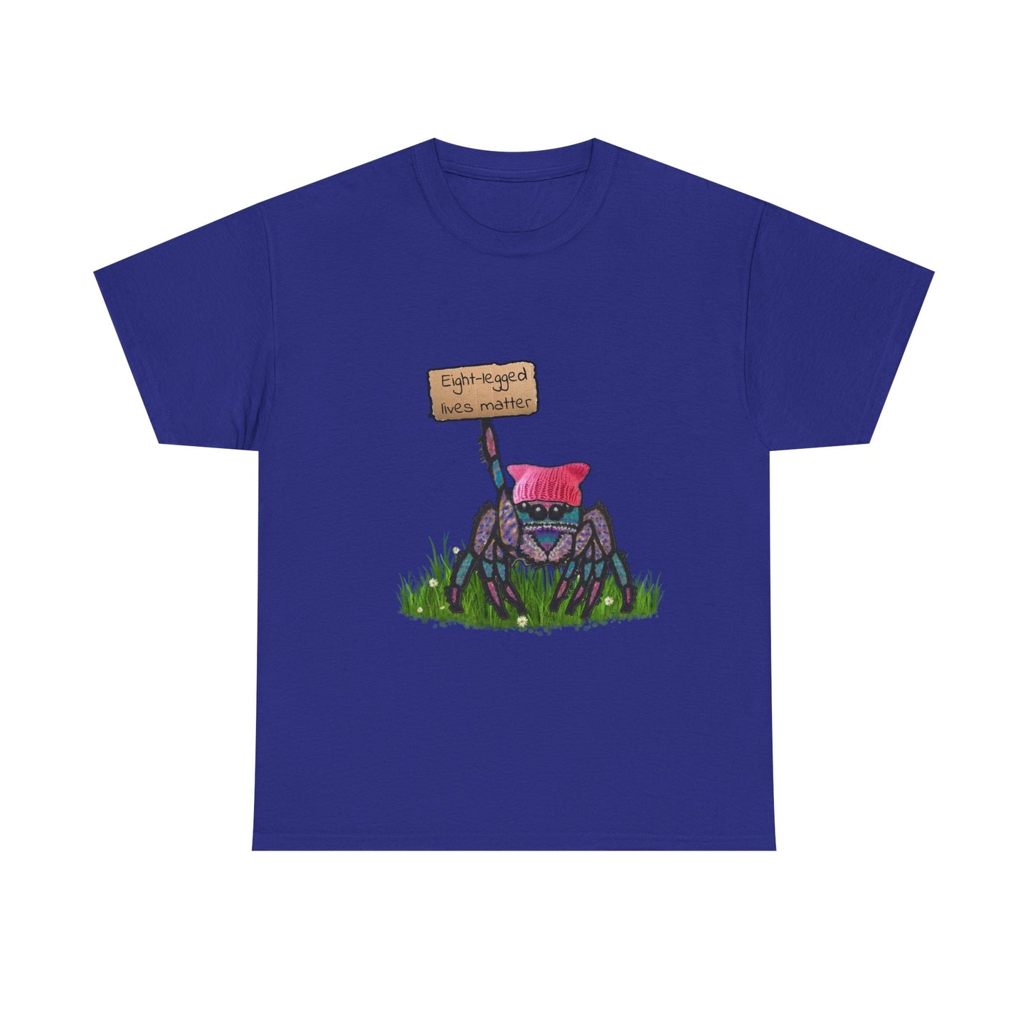 Unisex Heavy Cotton Tee - 'Eight-Legged Lives Matter' Spider Design Shirt